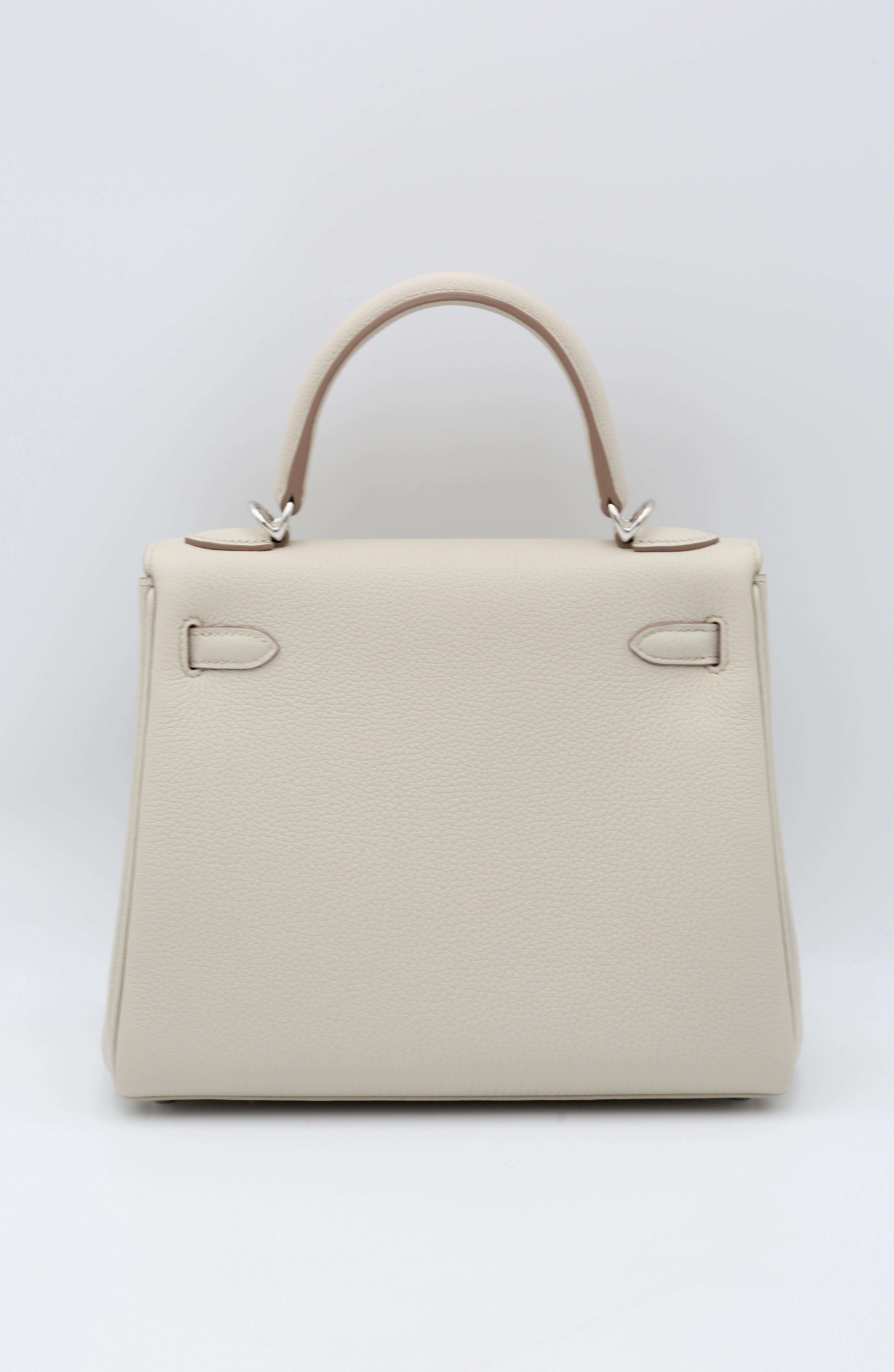 HERMÈS KELLY25 BETON/GRIS TOGO SILVER HARDWARE K STAMP