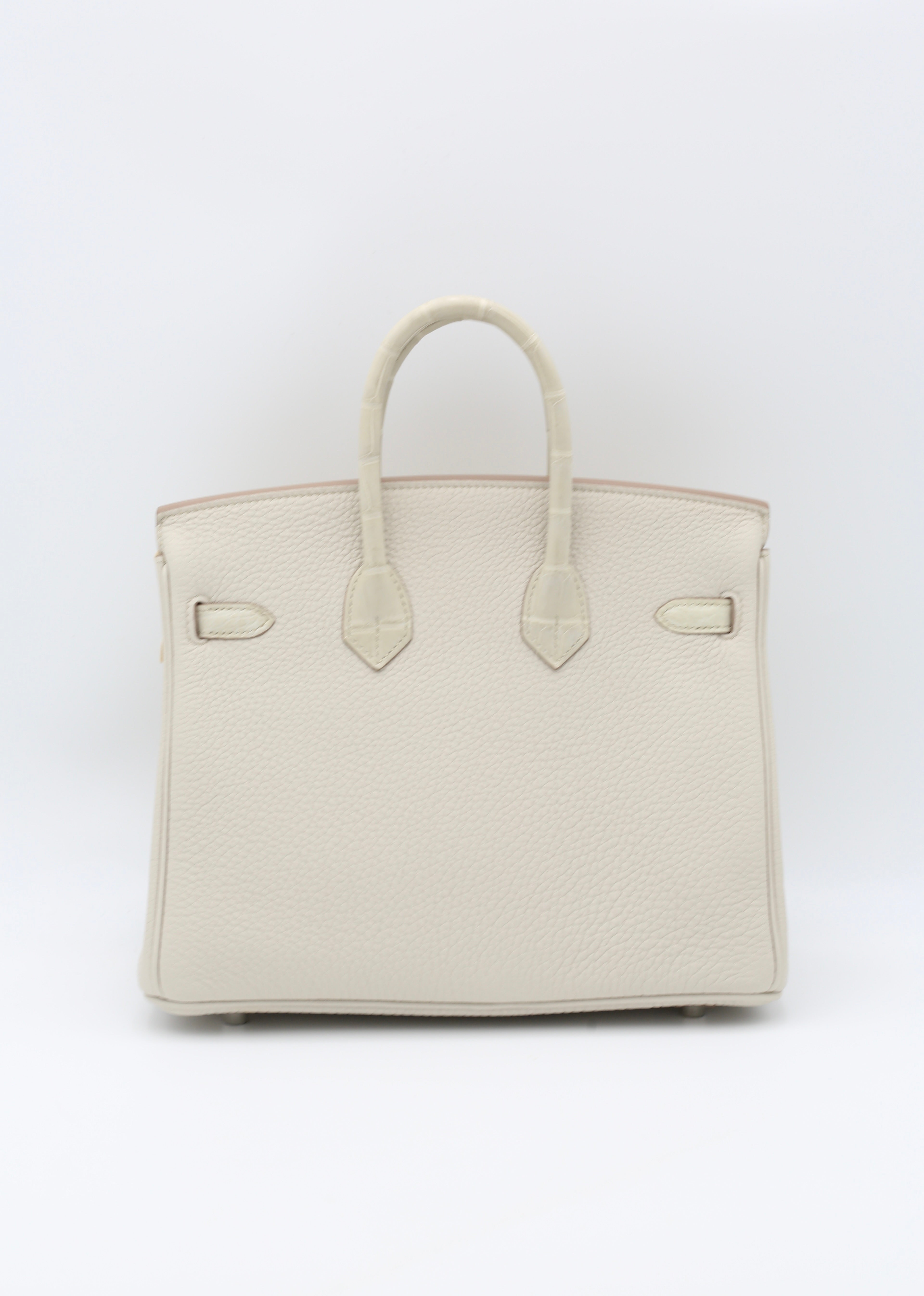 HERMÈS BIRKIN25 BETON TOUCH TOGO MATTE MISSI ALLIGATOR SILVER HARDWARE B STAMP