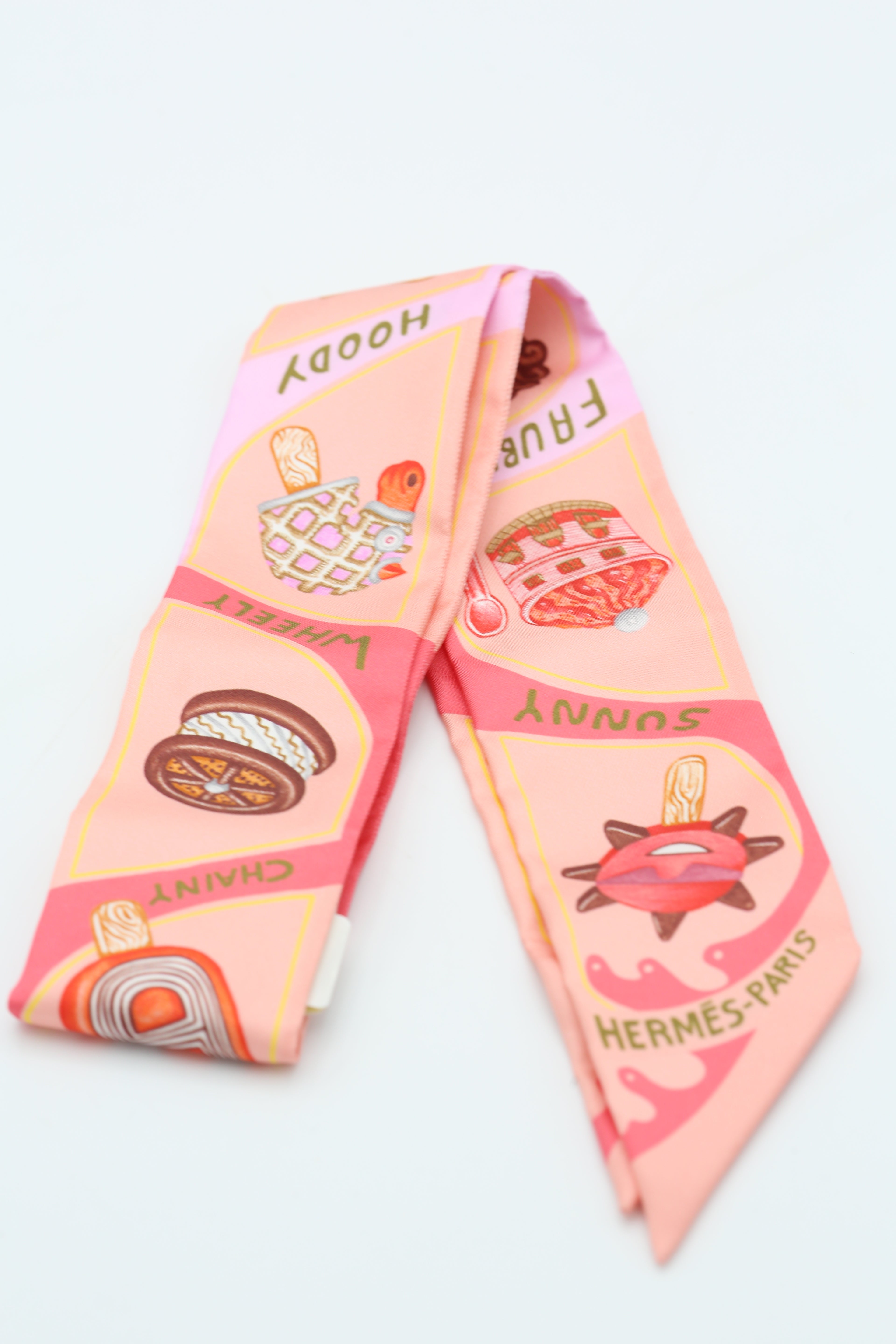 HERMÈS TWILLY FUNNY ICE CREAM SN/ROSE POUDRE/CORAIL