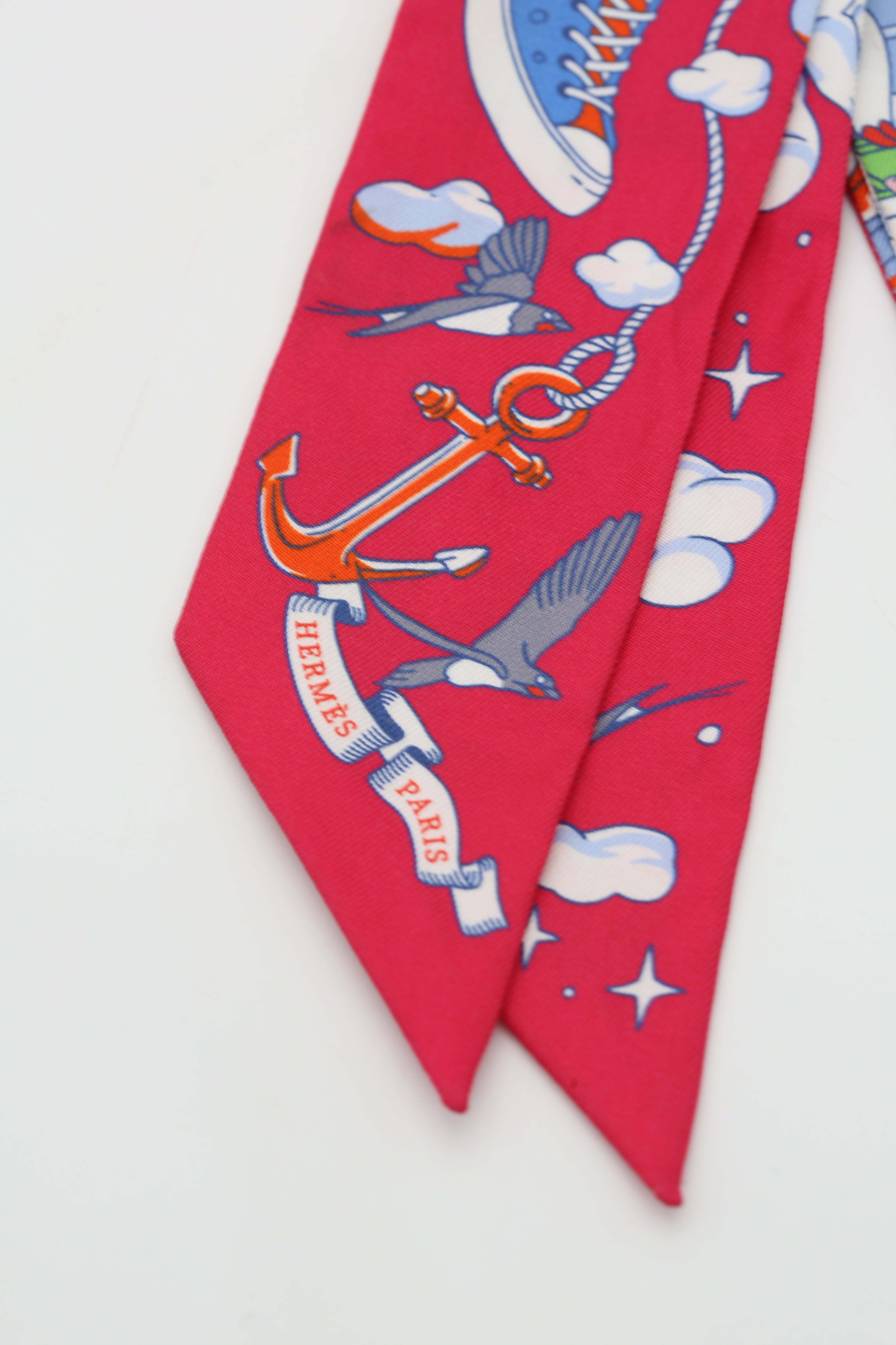 HERMÈS TWILLY EN LIBERIE MB/ROSE/BLEU/ROUGE