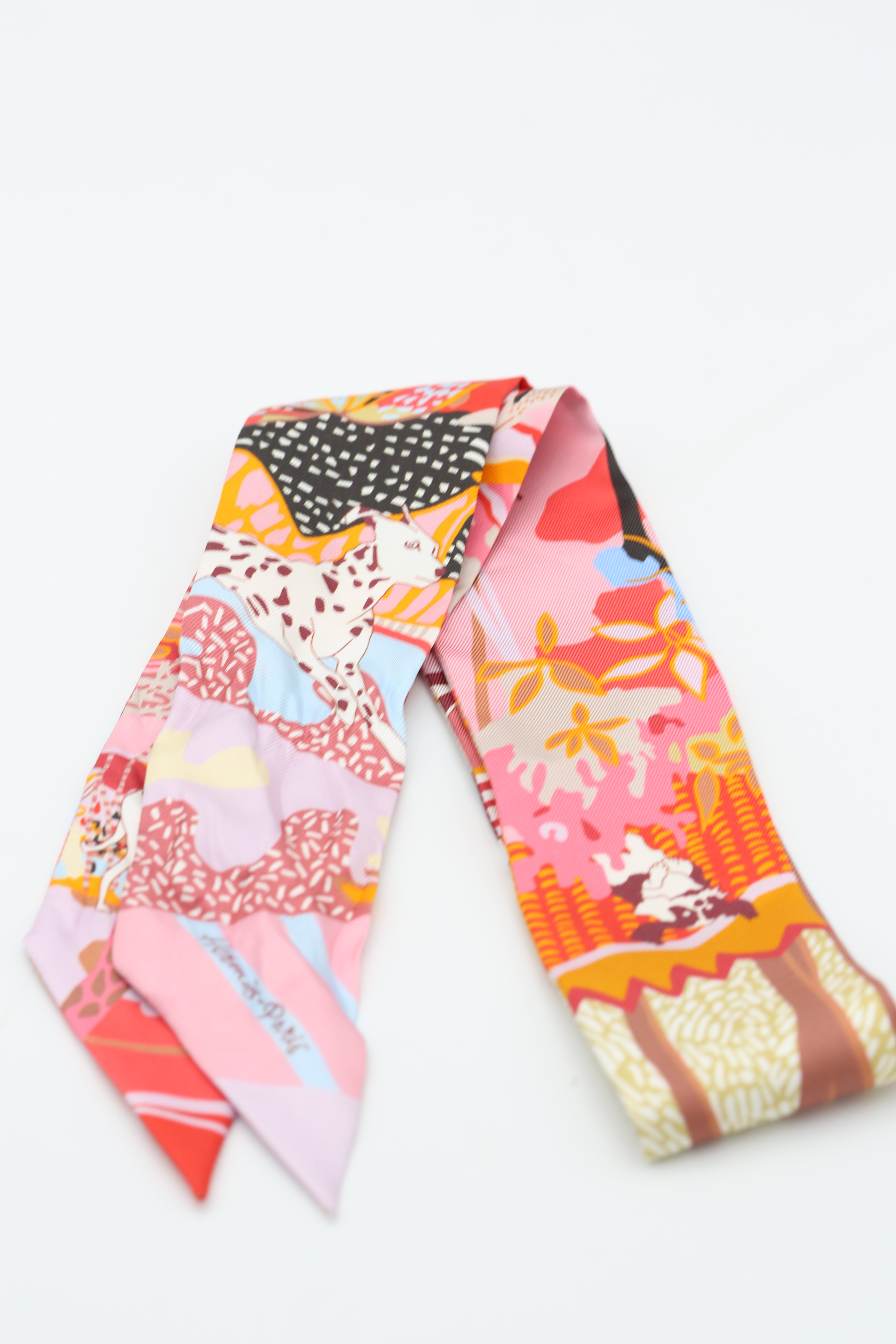 HERMÈS TWILLY DOG PATTERN MULTICOLOR
