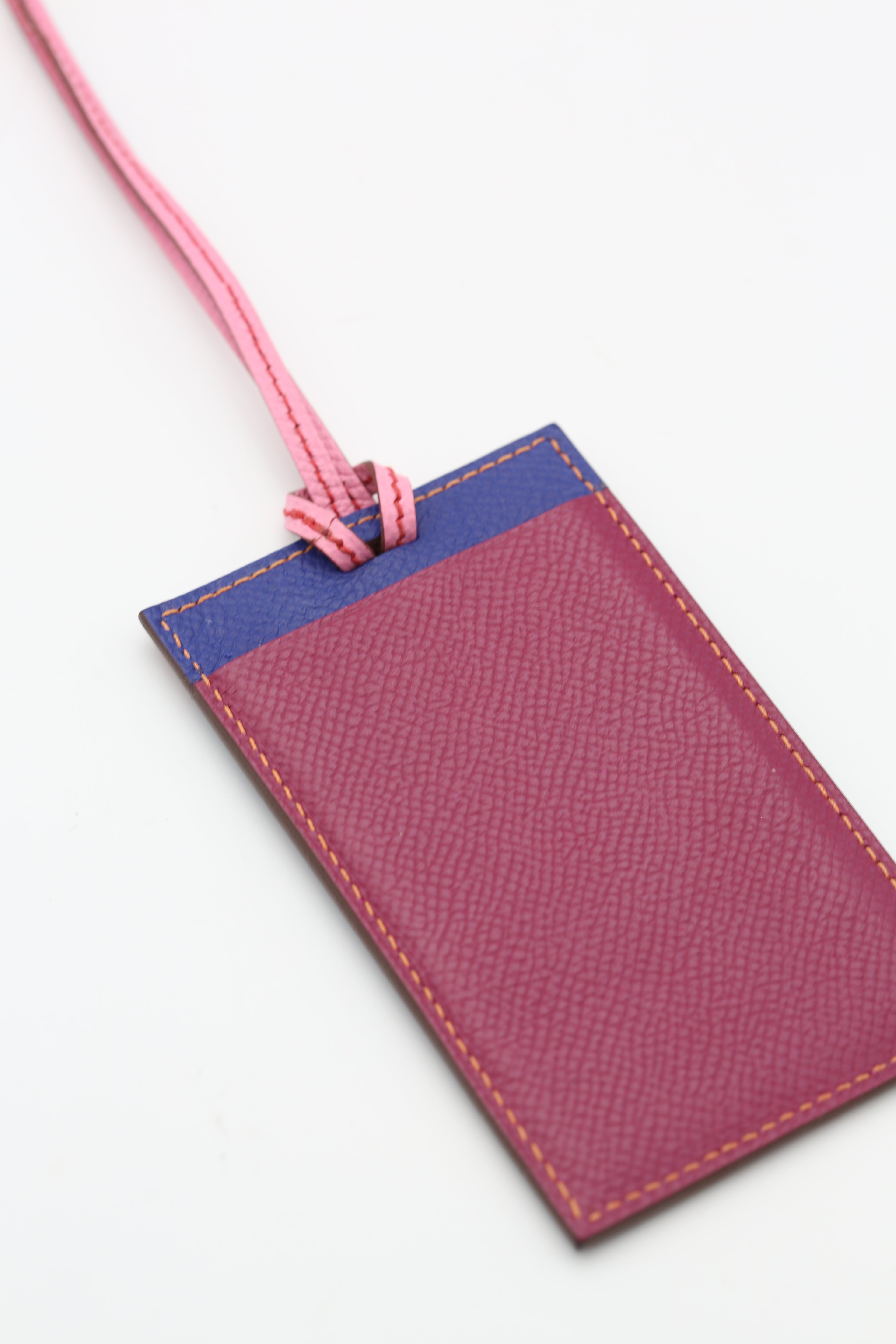 HERMÈS CARD HOLDER ROSE/BLEU