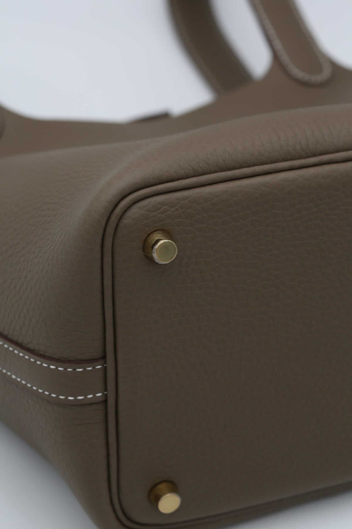 HERMÈS PICOTIN18 ETOUPE GOLD HARDWARE G STAMP