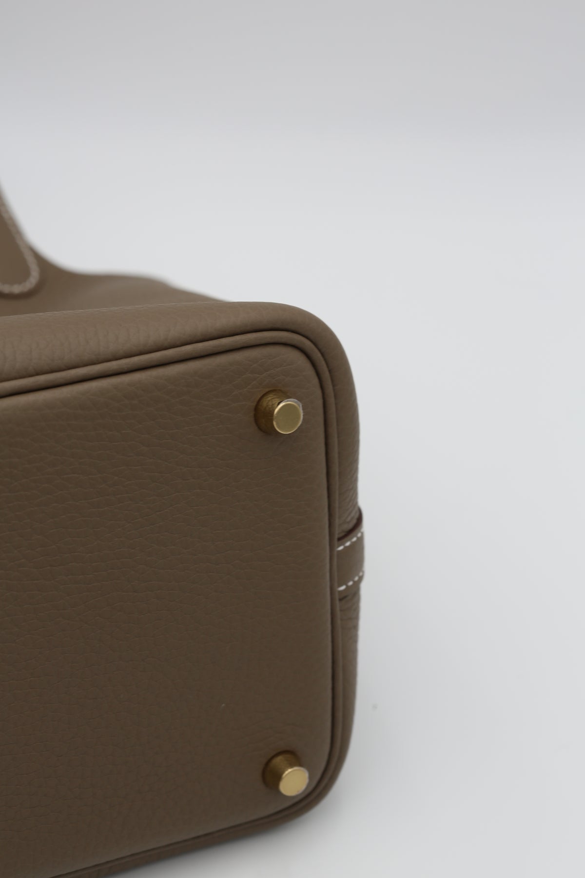 HERMÈS PICOTIN18 ETOUPE GOLD HARDWARE G STAMP