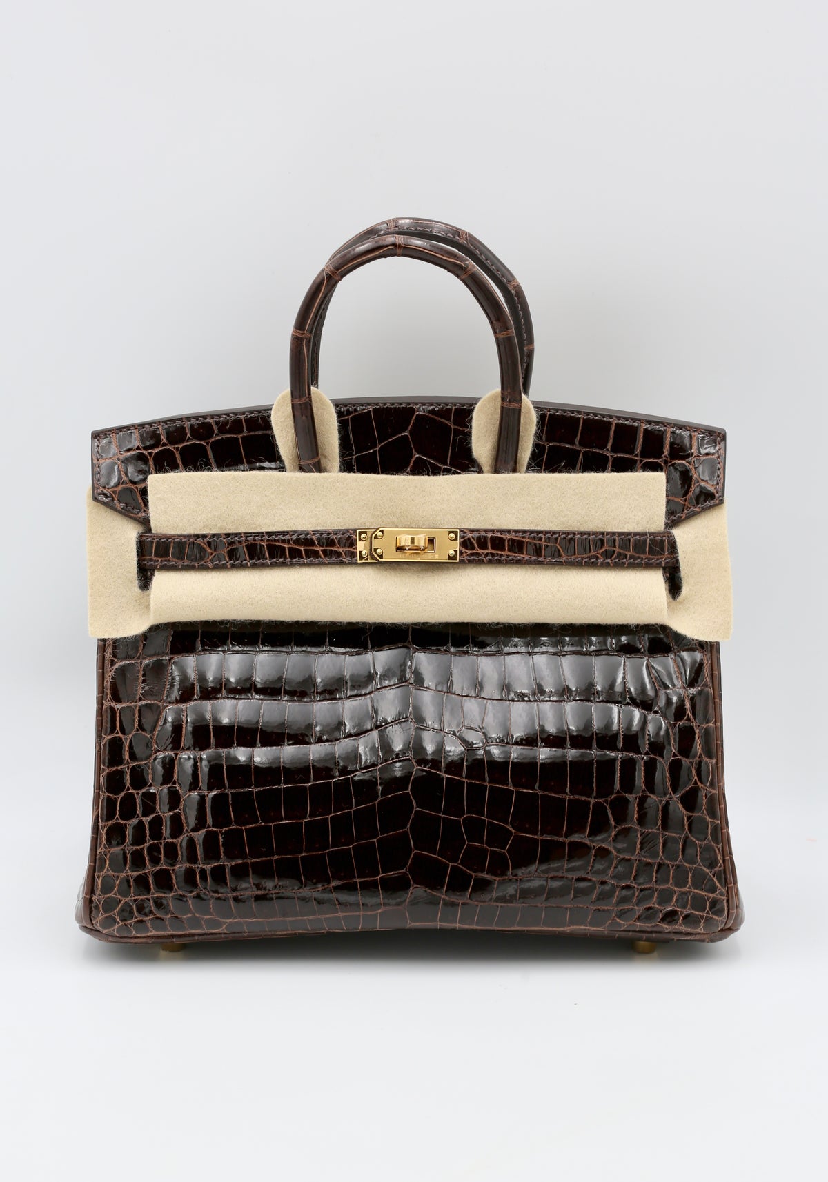 HERMÈS BIRKIN25 NILOTICUS HAVANE GOLD HARDWARE Z STAMP