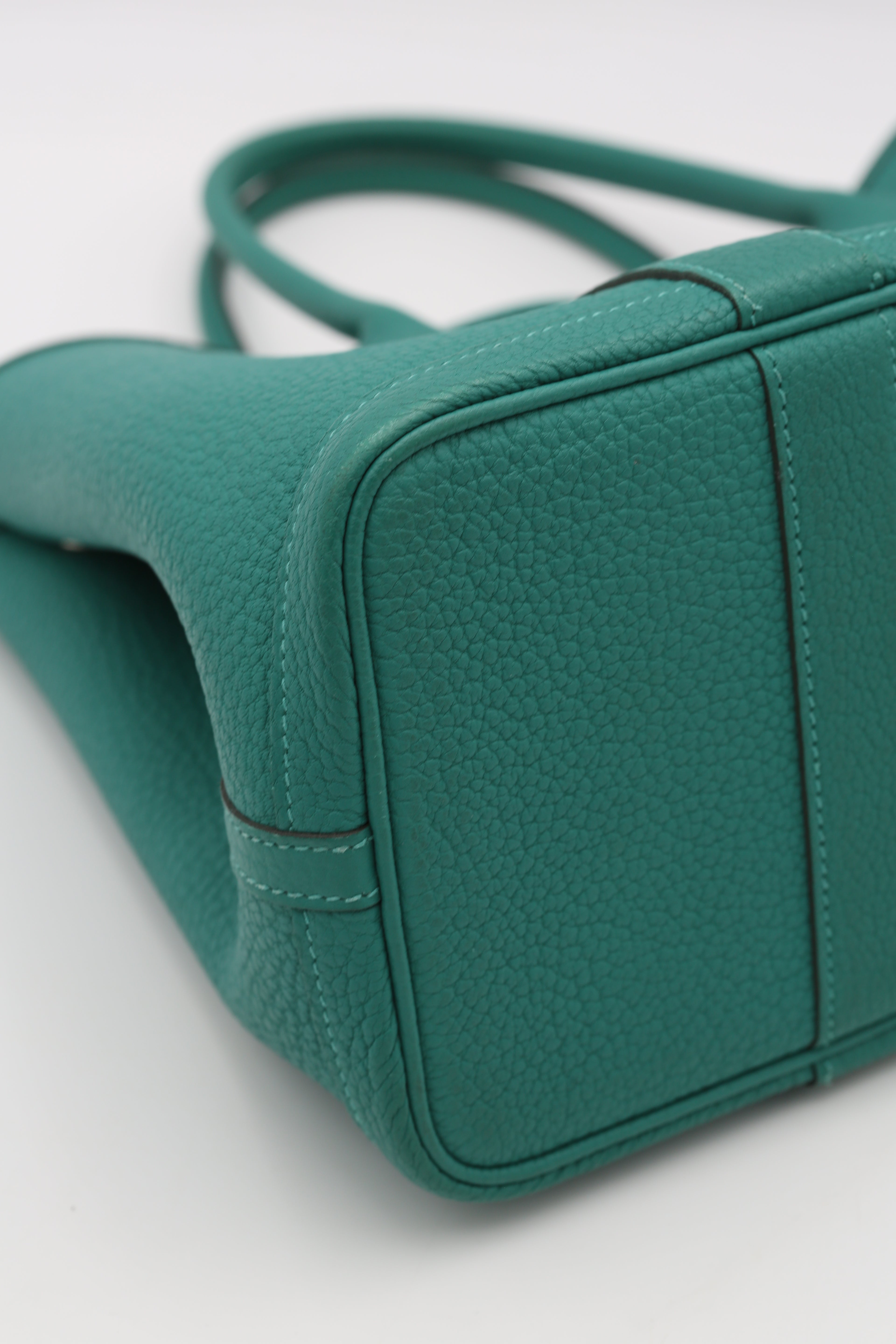HERMÈS GARDEN PARTY 30 VERT VERTIGO SILVER HARDWARE Z STAMP