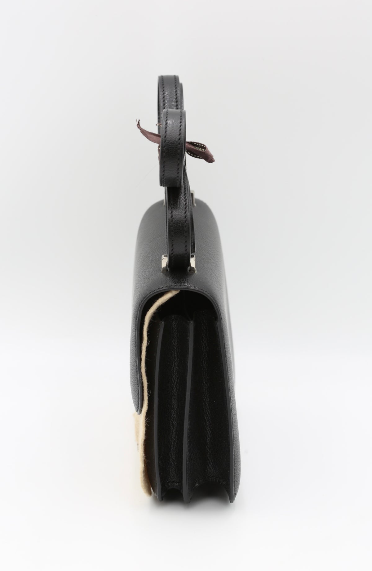 HERMÈS CONSTANCE18 NOIR CHAMKILA GOATSKIN SILVER HARDWARE B STAMP