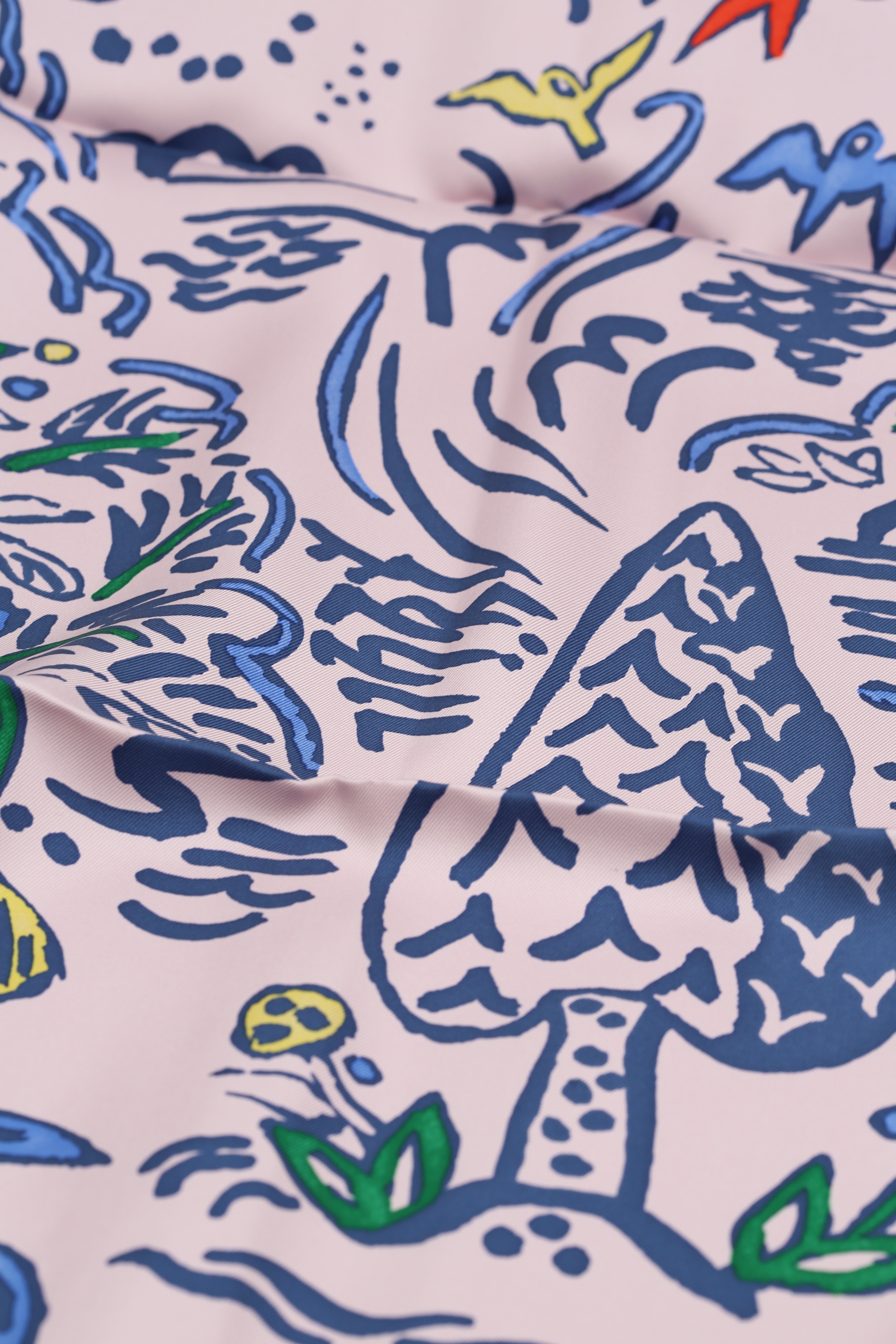 HERMÈS SCARF90X90 CARRE TWILL ROSE/FANE/MARINE