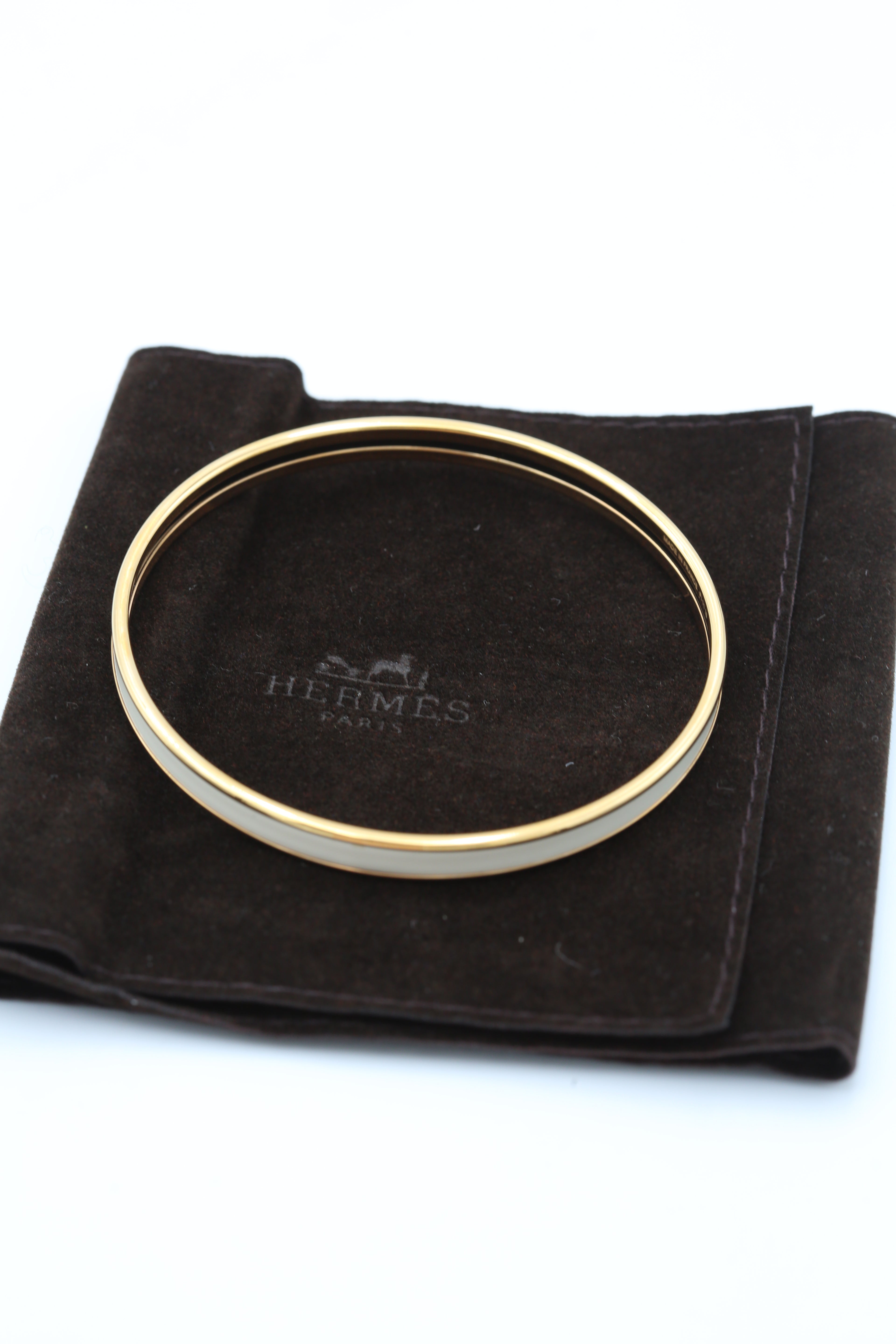 HERMÈS BANGLE BRACELET WHITE