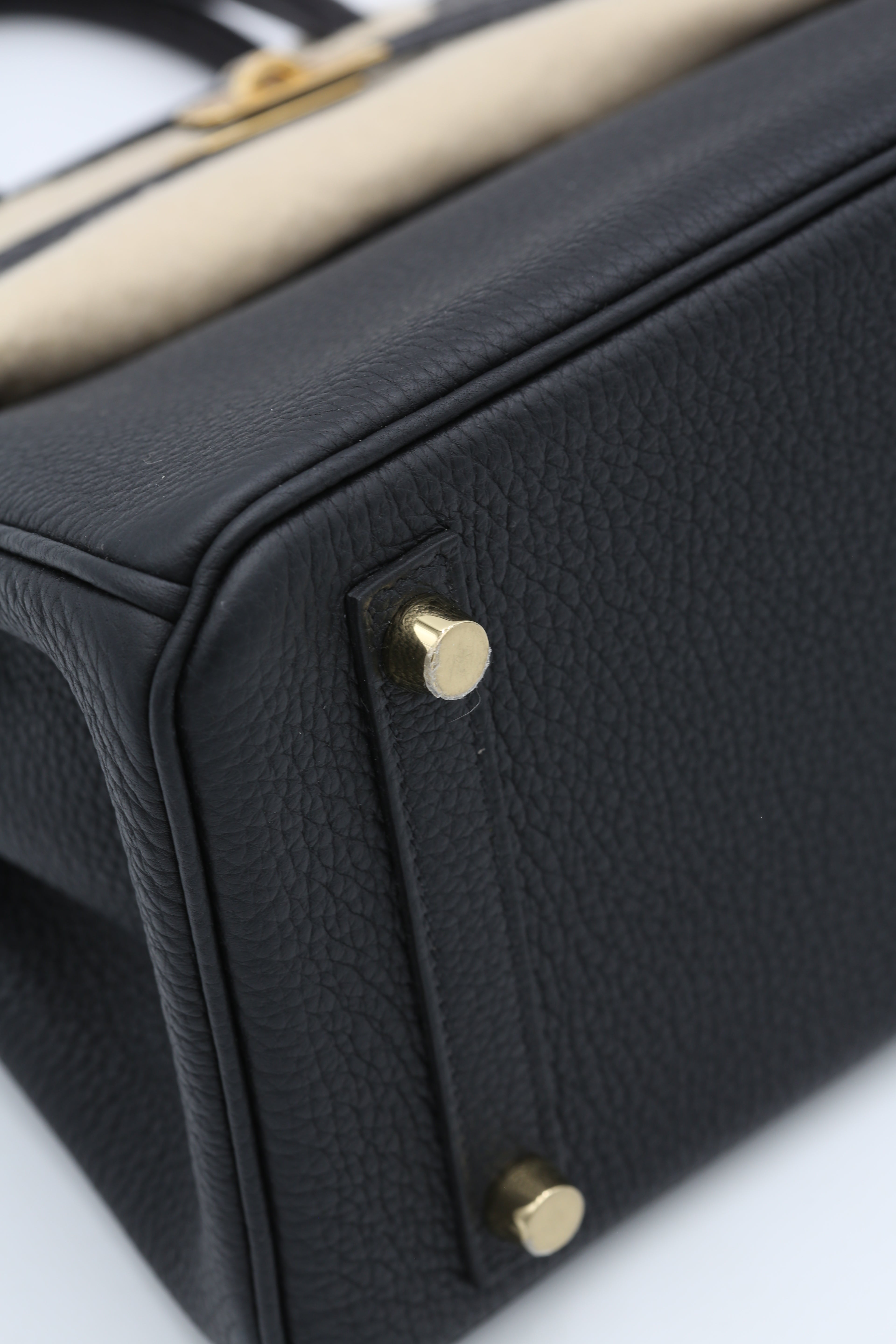 HERMÈS BIRKIN25 NOIR TOUCH TOGO CALFSKIN MATTE ALLIMISSI GOLD HARDWARE B STAMP