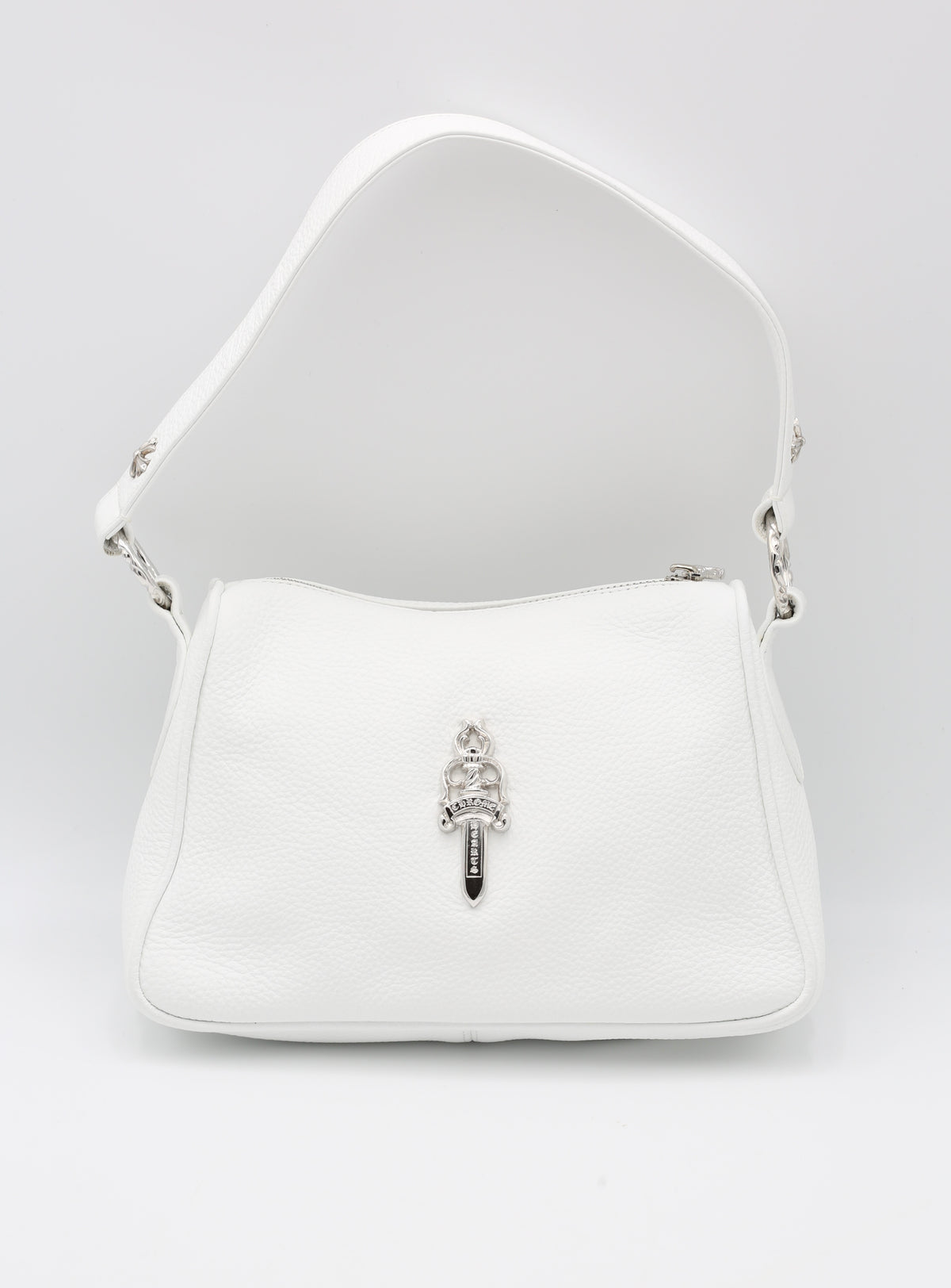 CHROME HEARTS WHITE SHOULDER BAG