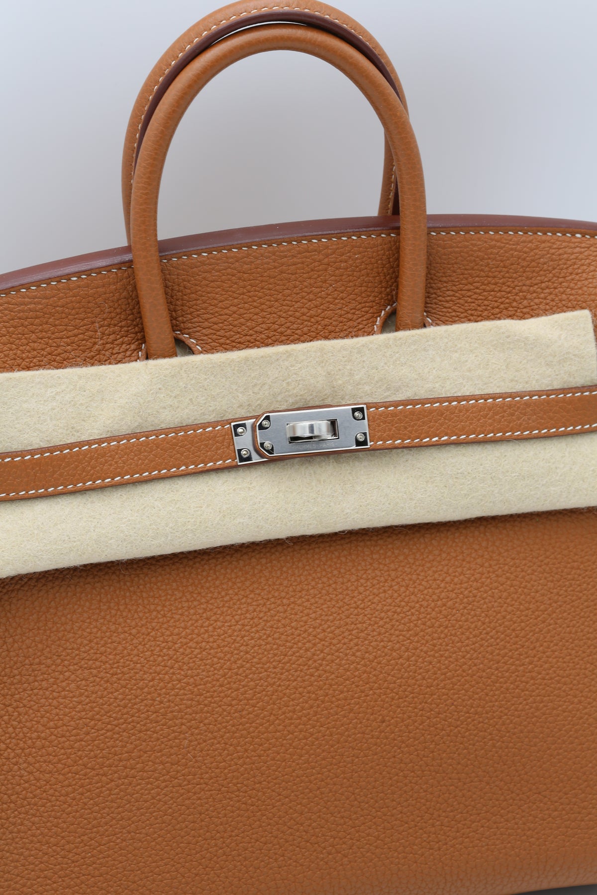 HERMÈS BIRKIN25 GOLD TOGO SILVER HARDWARE Z STAMP