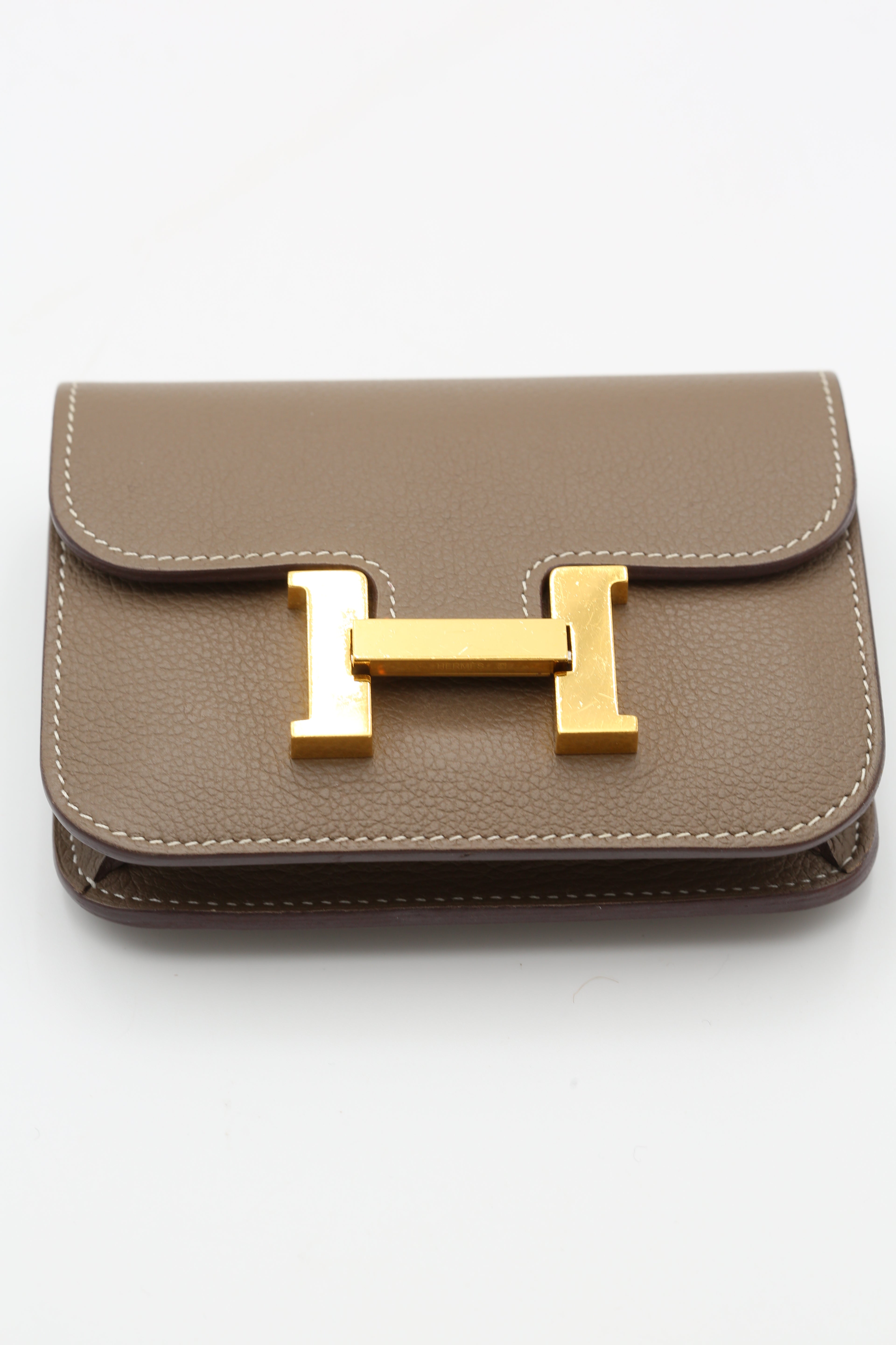 HERMÈS CONSTANCE SLIM ETOUPE GOLD HARDWARE B STAMP