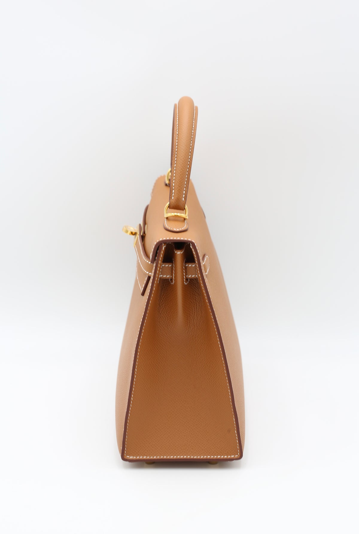 HERMÈS KELLY25 GOLD SELLIER EPSOM CALFSKIN GOLD HARDWARE G STAMP