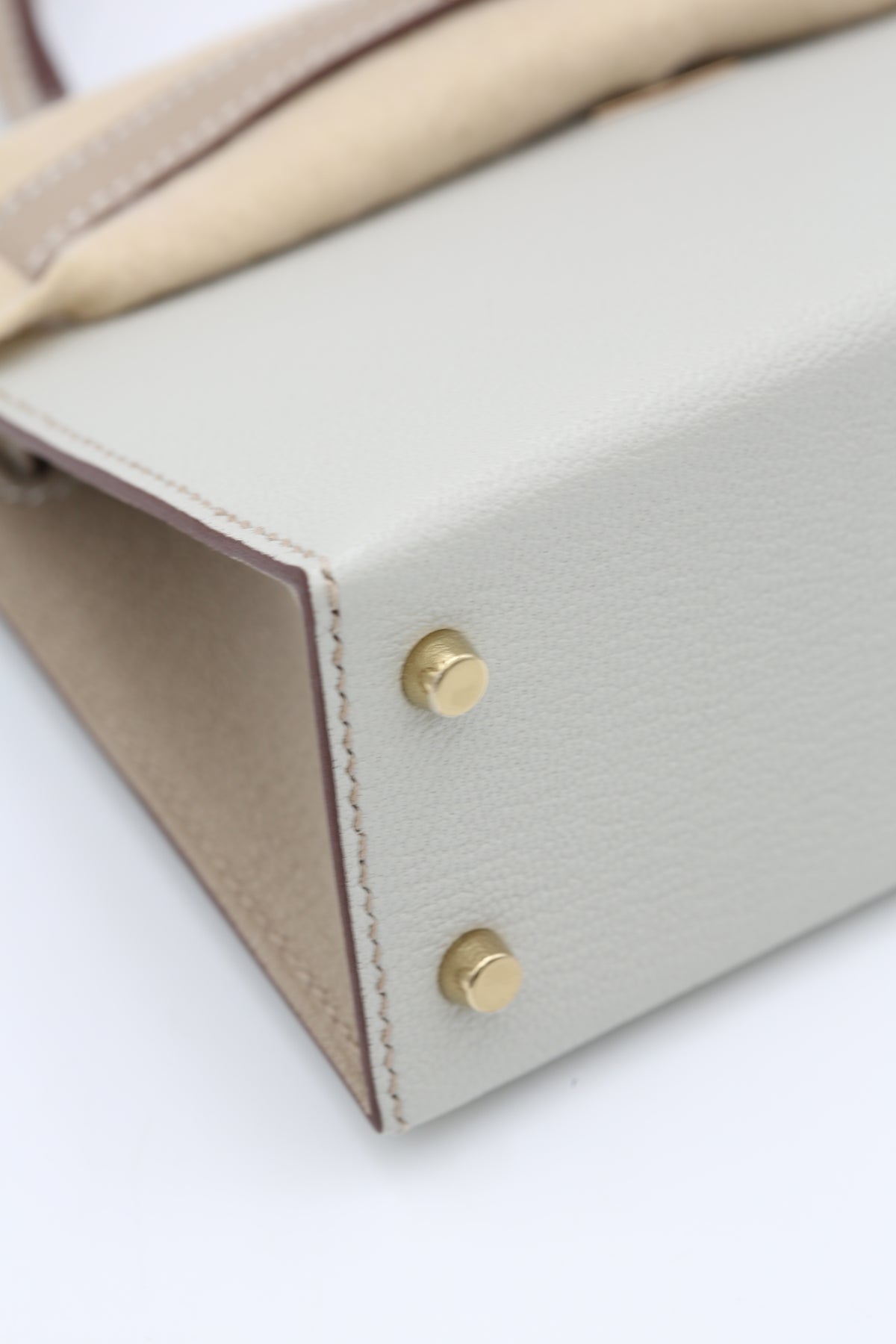 HERMÈS MINI KELLY II GRIS PERLE & GRIS TOURTERELLE EPSOM GOLD HARDWARE B STAMP