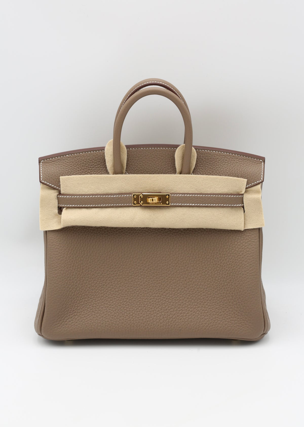 HERMÈS BIRKIN25 ETOUPE TOGO GOLD HARDWARE G STAMP