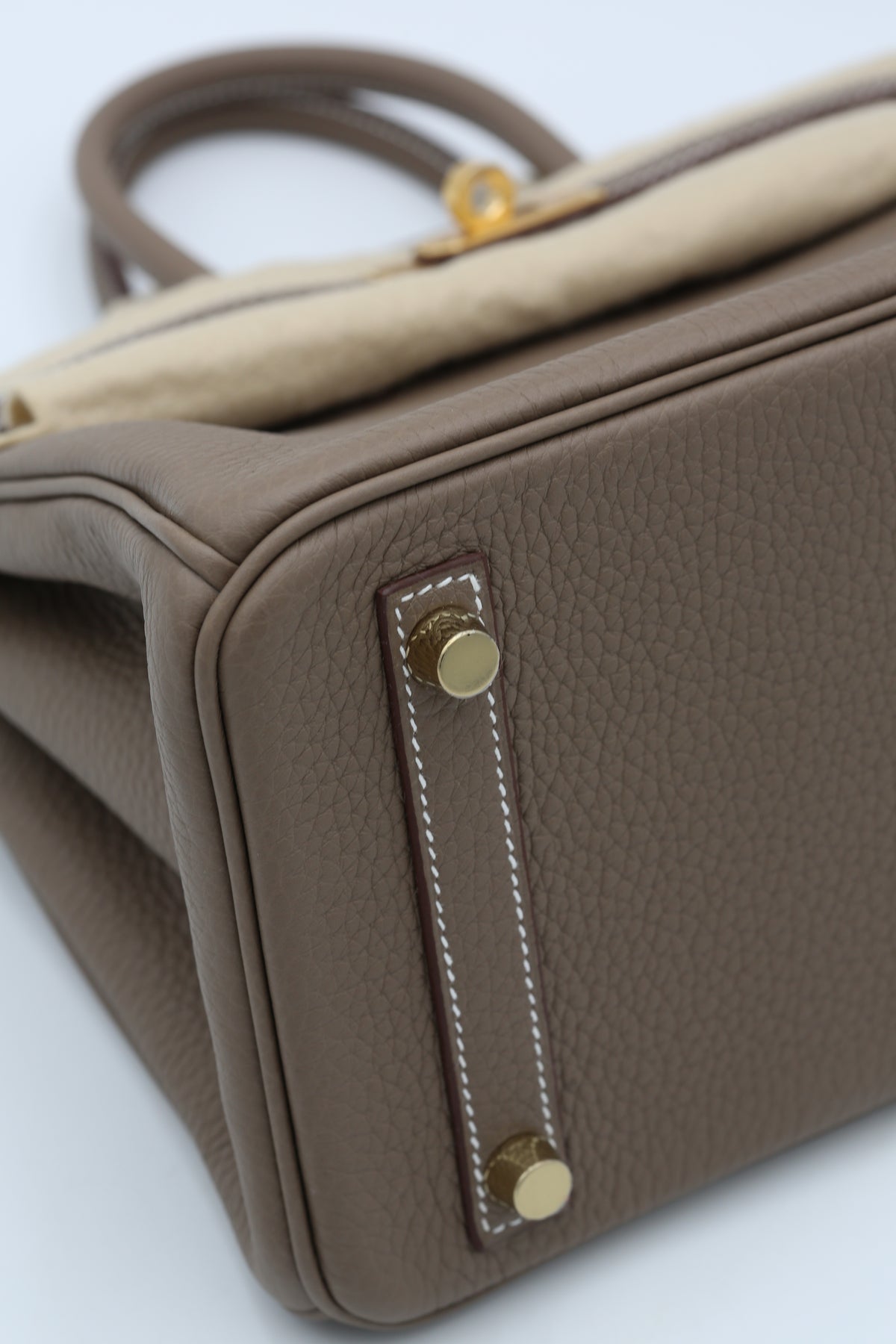 HERMÈS BIRKIN25 ETOUPE TOGO GOLD HARDWARE G STAMP