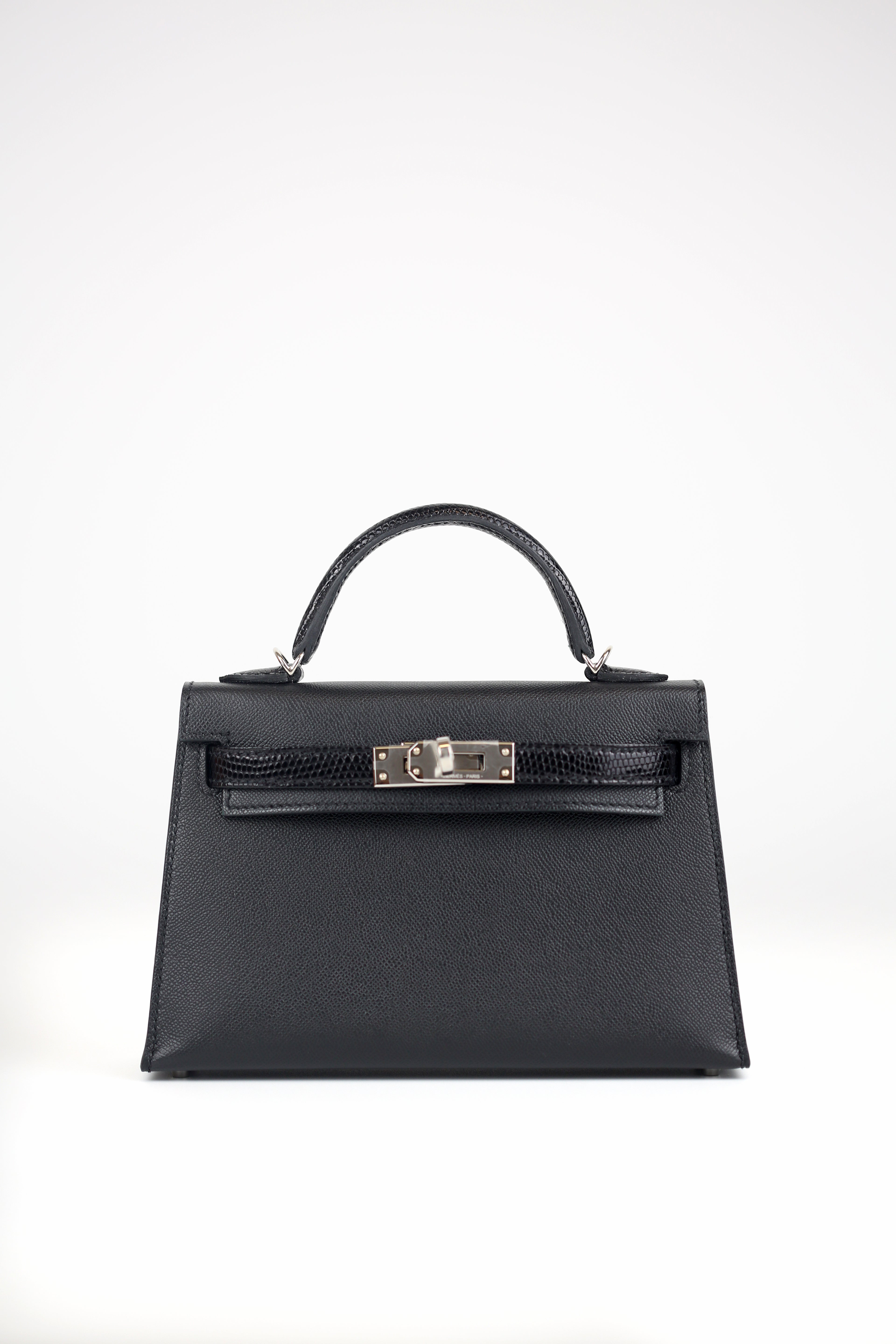 HERMÈS Kelly II Sellier Mini Touch Madam 皮革 | 亮面鳄鱼皮