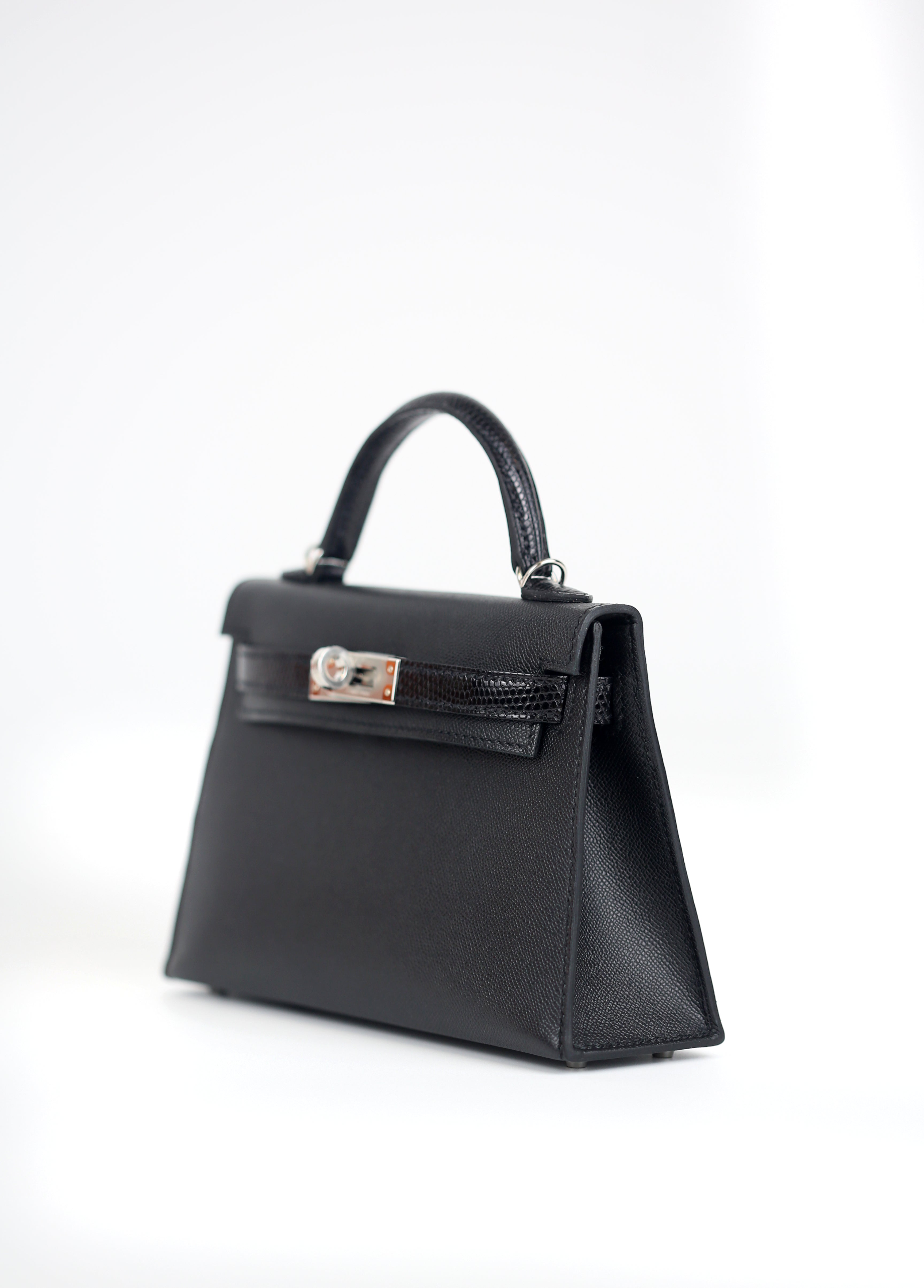 HERMÈS Kelly II Sellier Mini Touch Madam 皮革 | 亮面鳄鱼皮