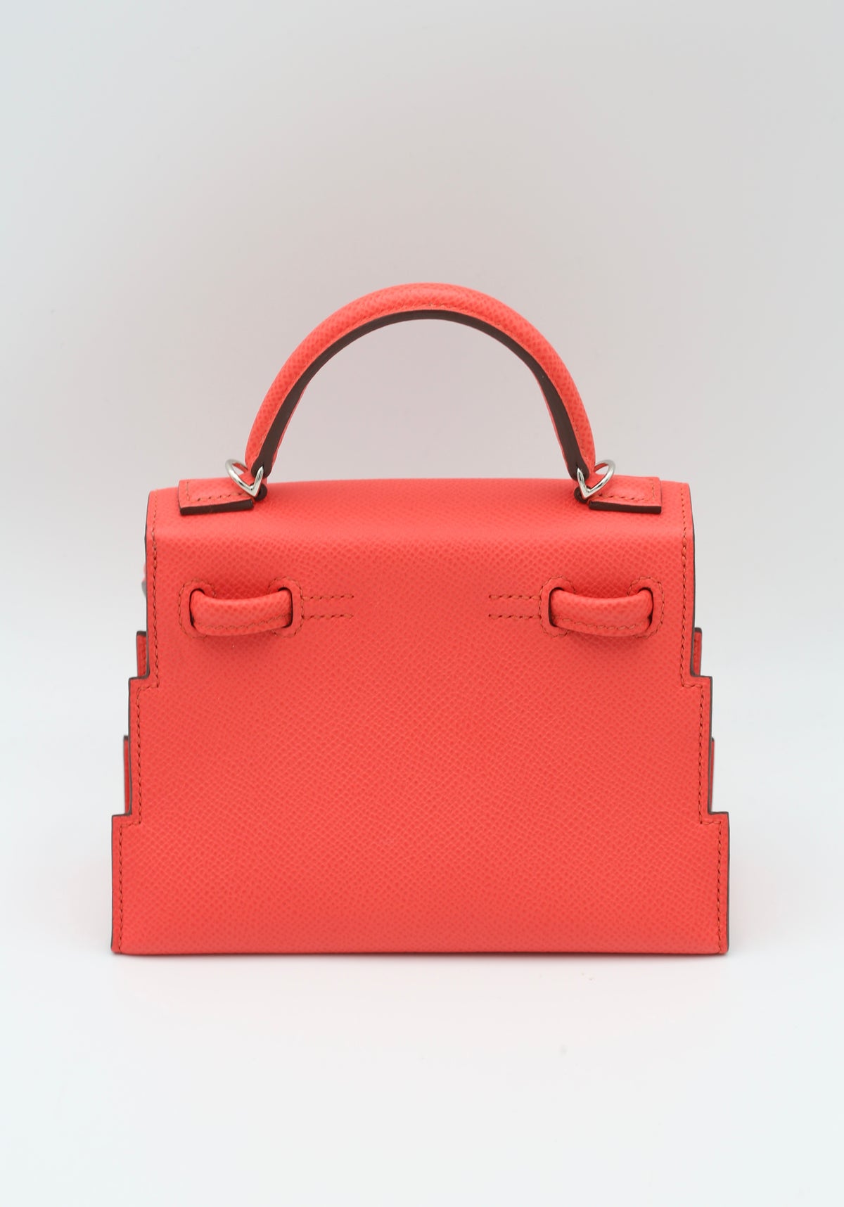 HERMÈS KELLY DOLL ROSE TEXAS SILVER HARDWARE K STAMP