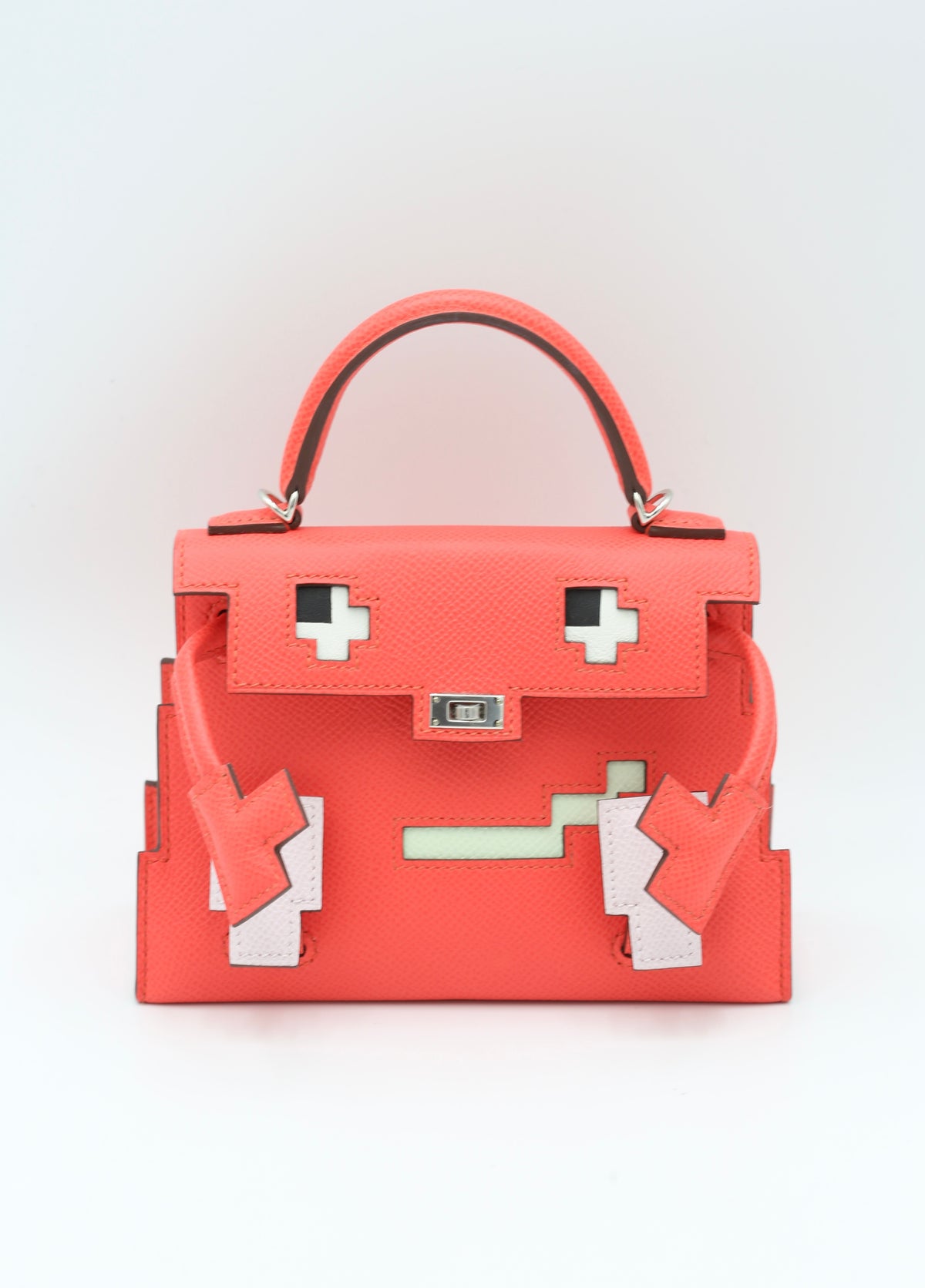 HERMÈS KELLY DOLL ROSE TEXAS SILVER HARDWARE K STAMP