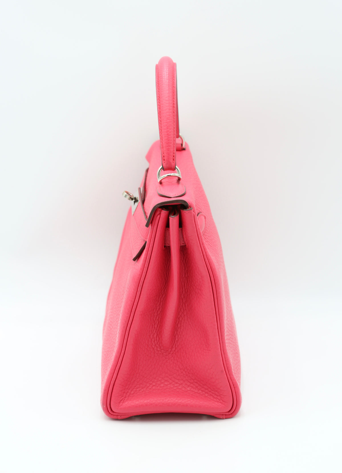 HERMÈS KELLY28 ROSE EXTREME TOGO SILVER HARDWARE D STAMP