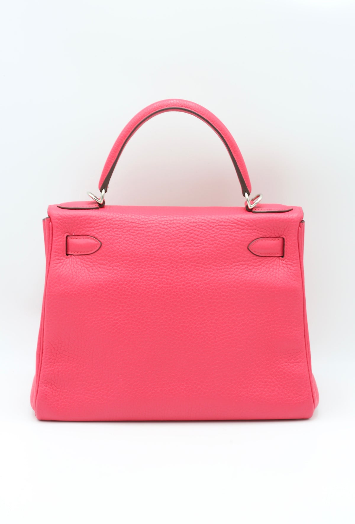 HERMÈS KELLY28 ROSE EXTREME TOGO SILVER HARDWARE D STAMP