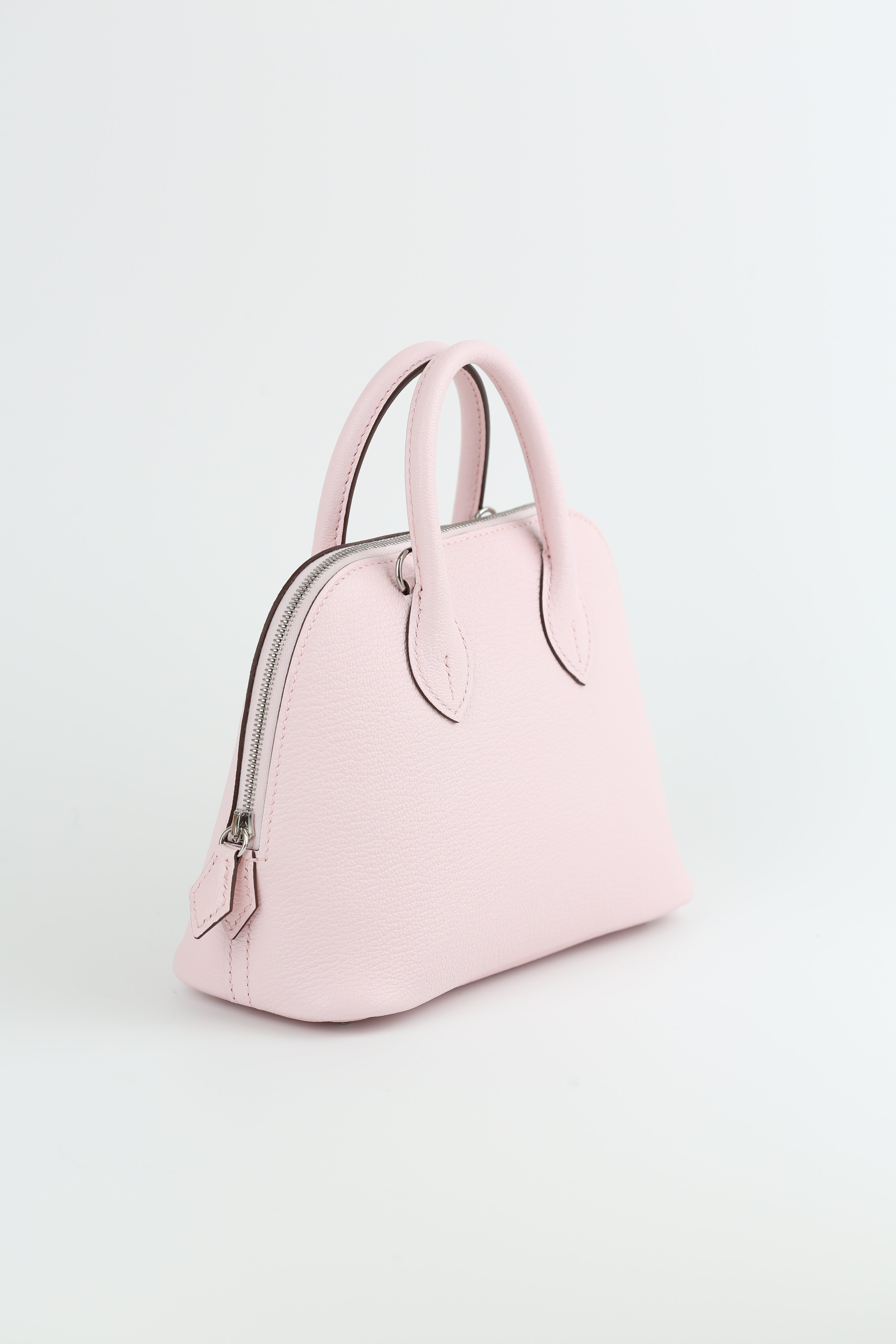 HERMÈS Mini Bolide Chevre Rose Darling