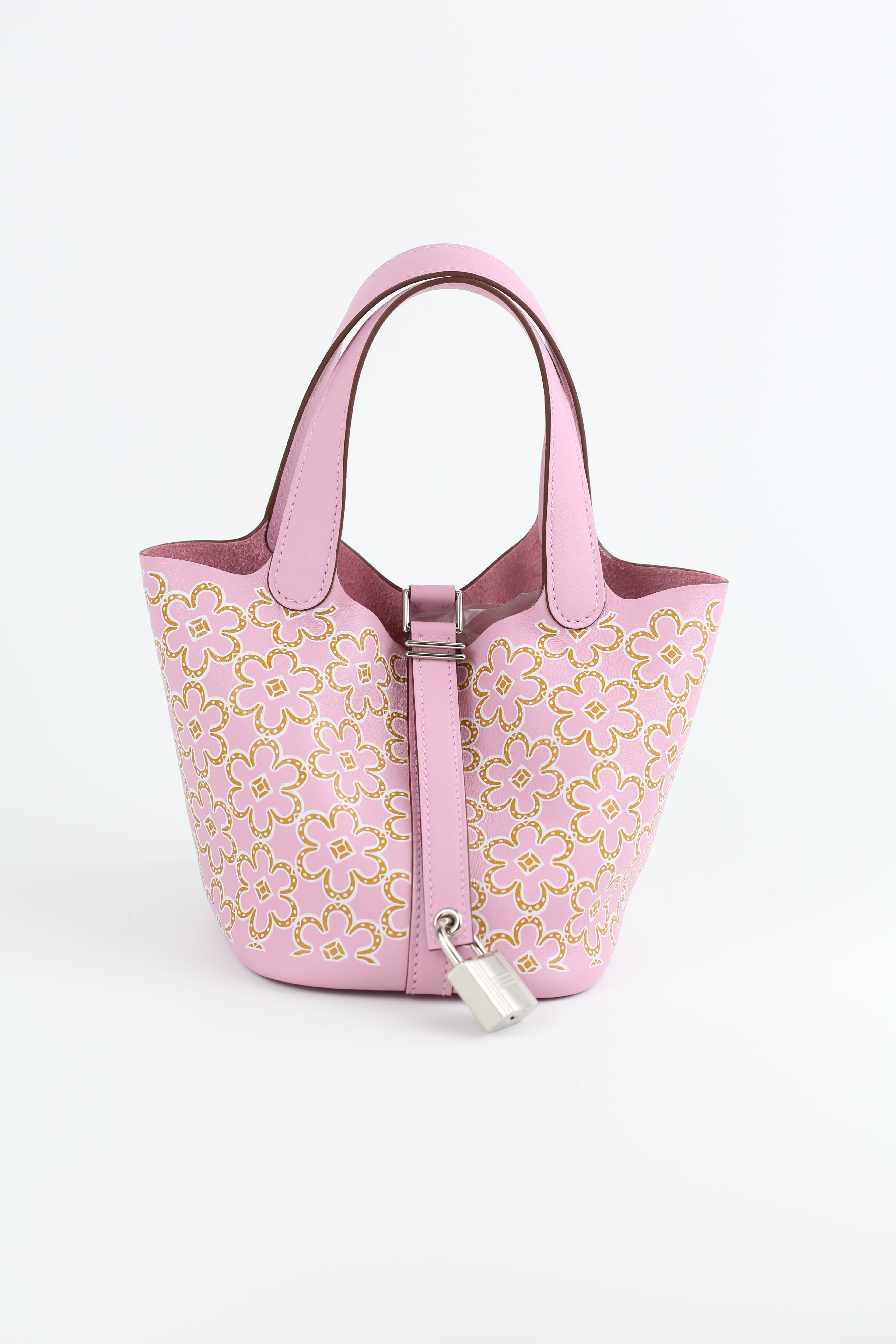 HERMÈS Swift Micro Lucky Daisy Picotin Lock Mauve Sylvestre