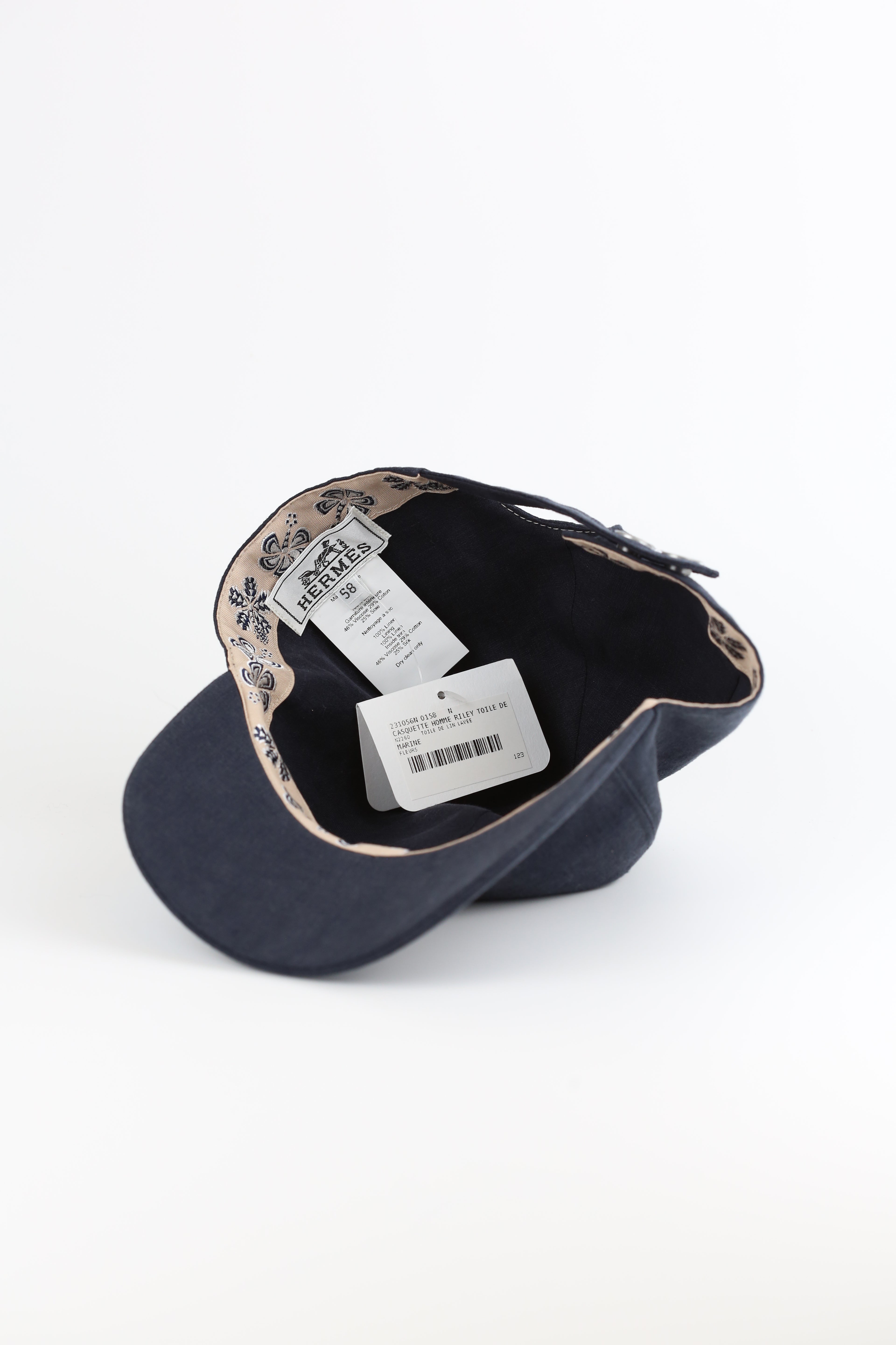 Hermes hat navy size 58