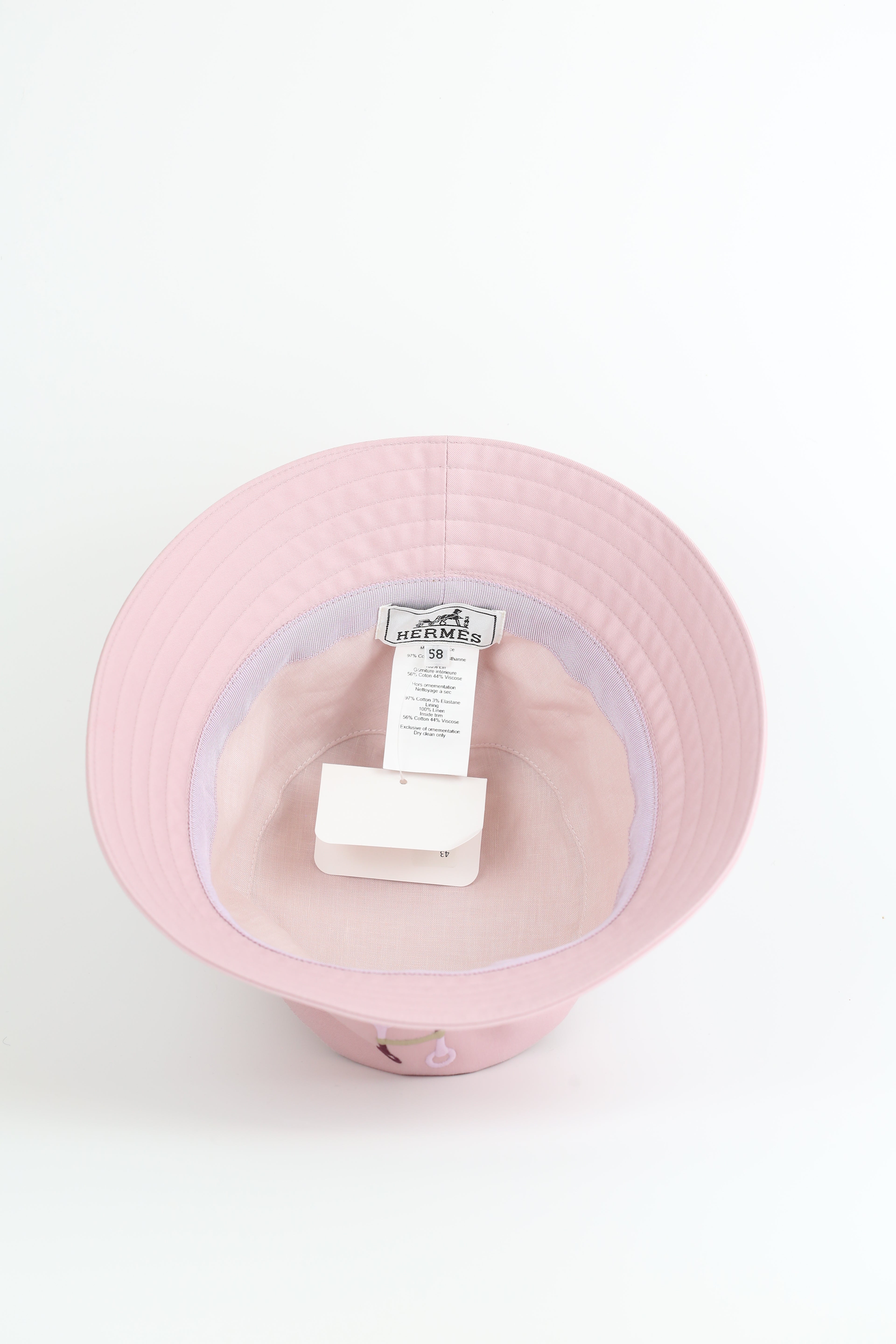 Hermes hat light pink size 58