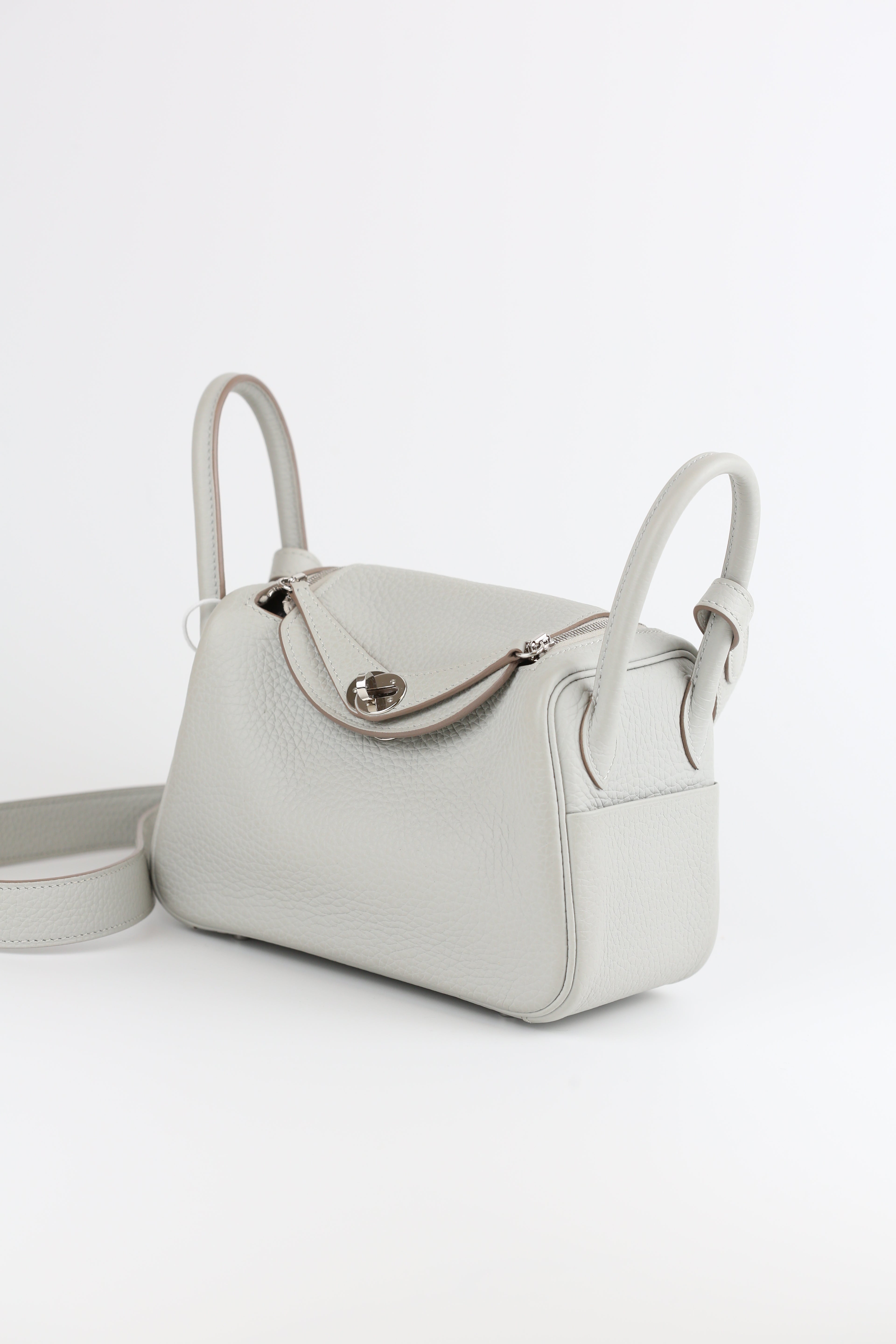HERMÈS Clemence Mini Gris Perle