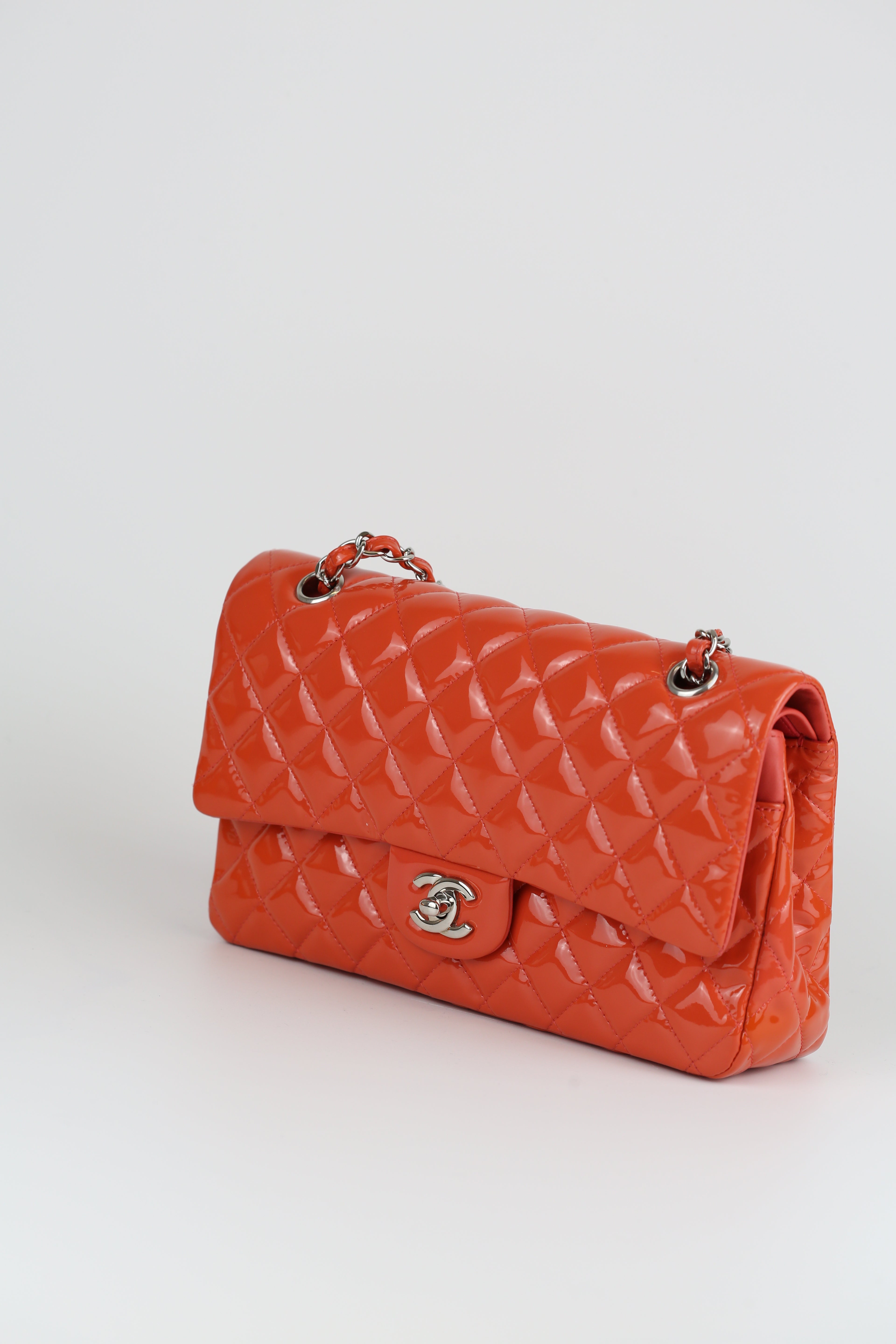 Chanel CF Patent orange