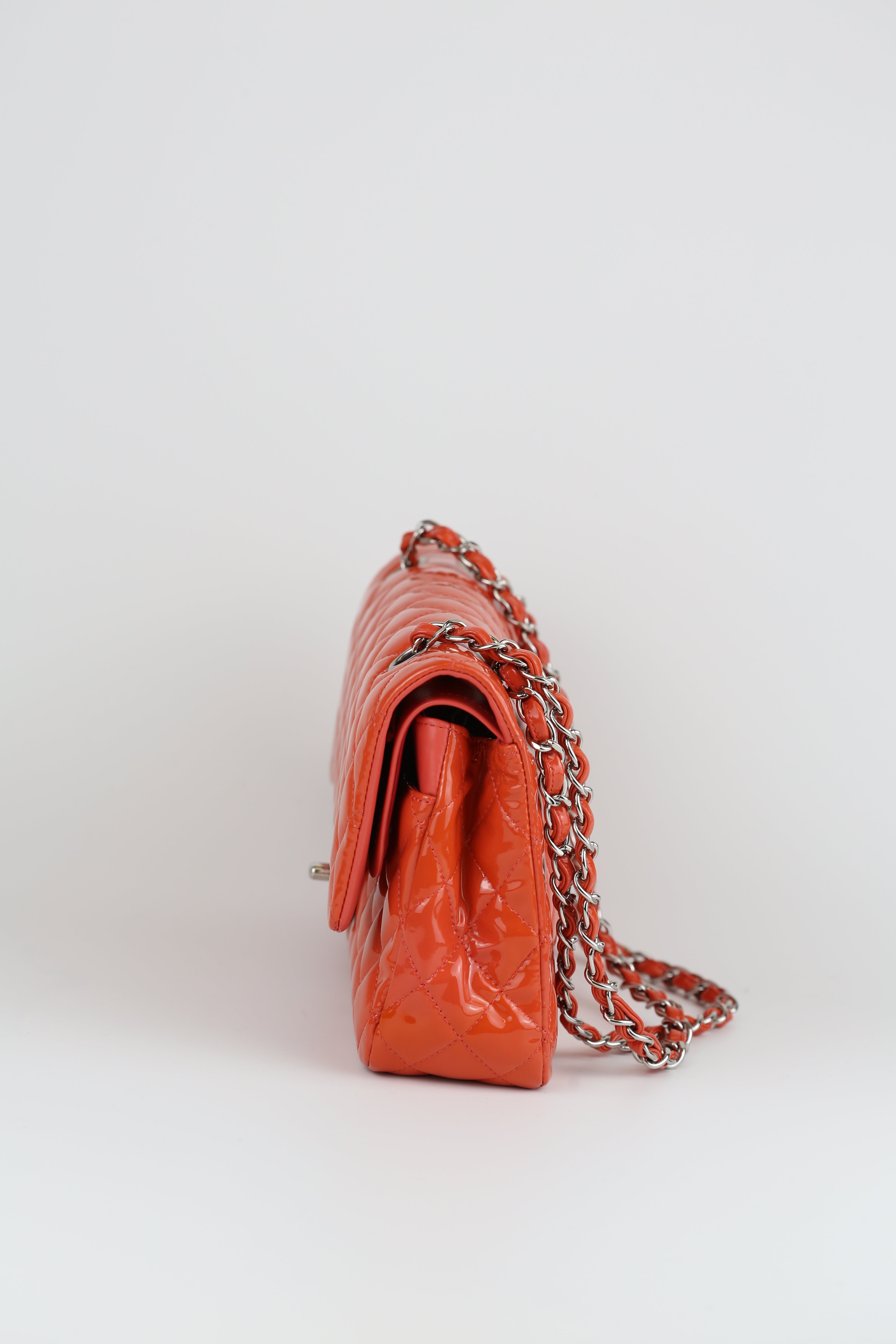 Chanel CF Patent orange