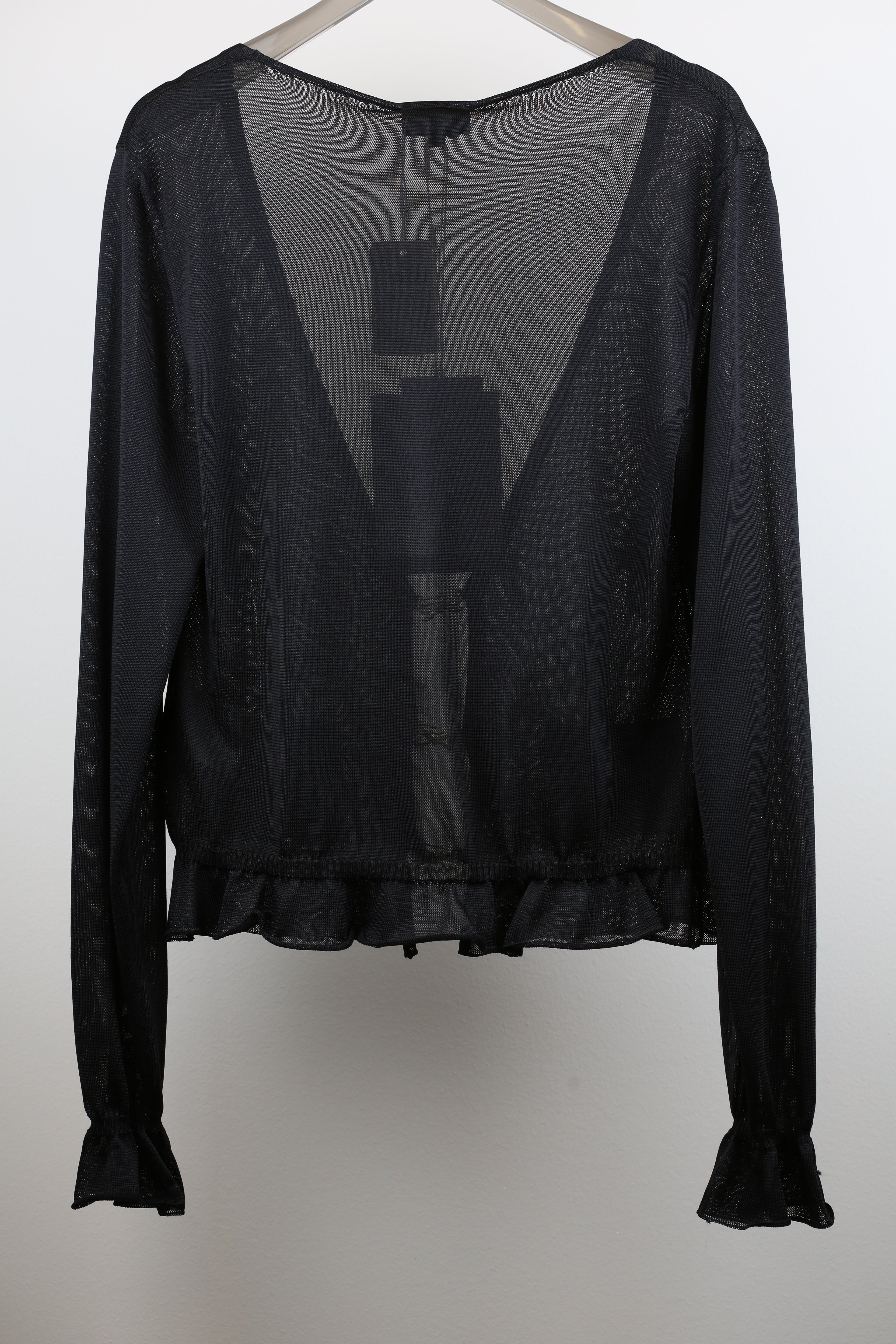 Cardigan with butterfly clasp