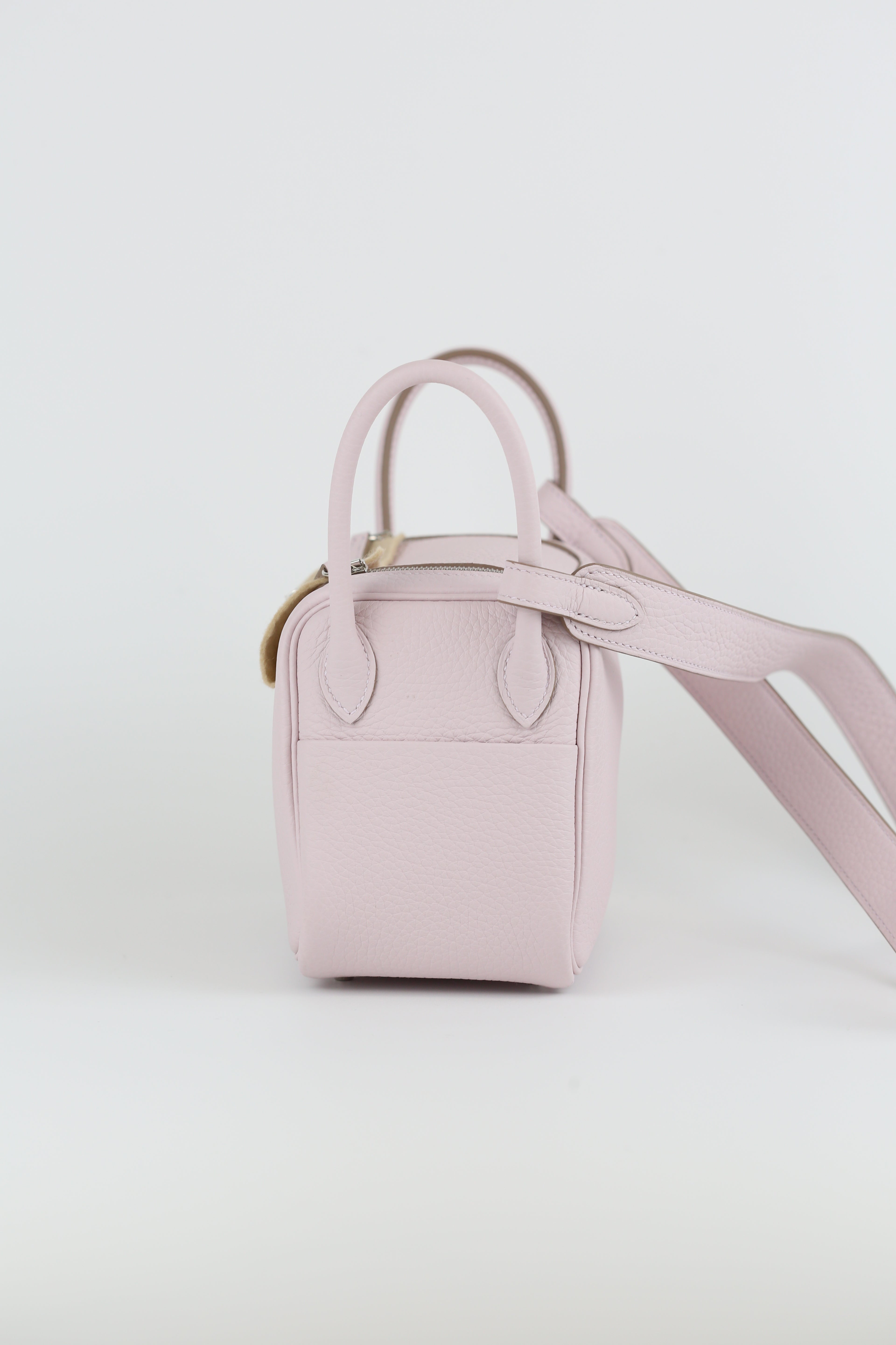 Hermes Clemence Mini Lindy Mauve pate