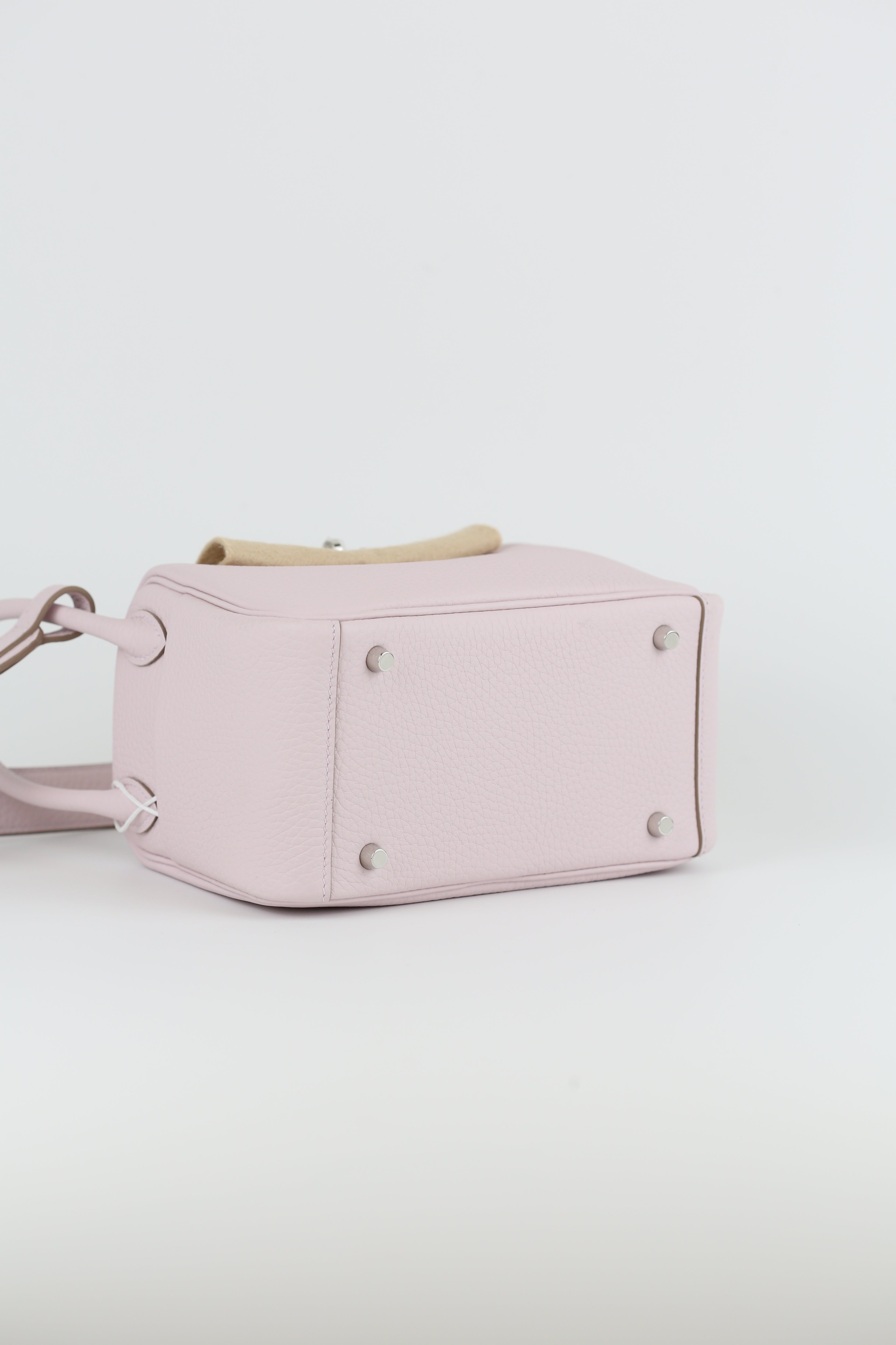 Hermes Clemence Mini Lindy Mauve pate