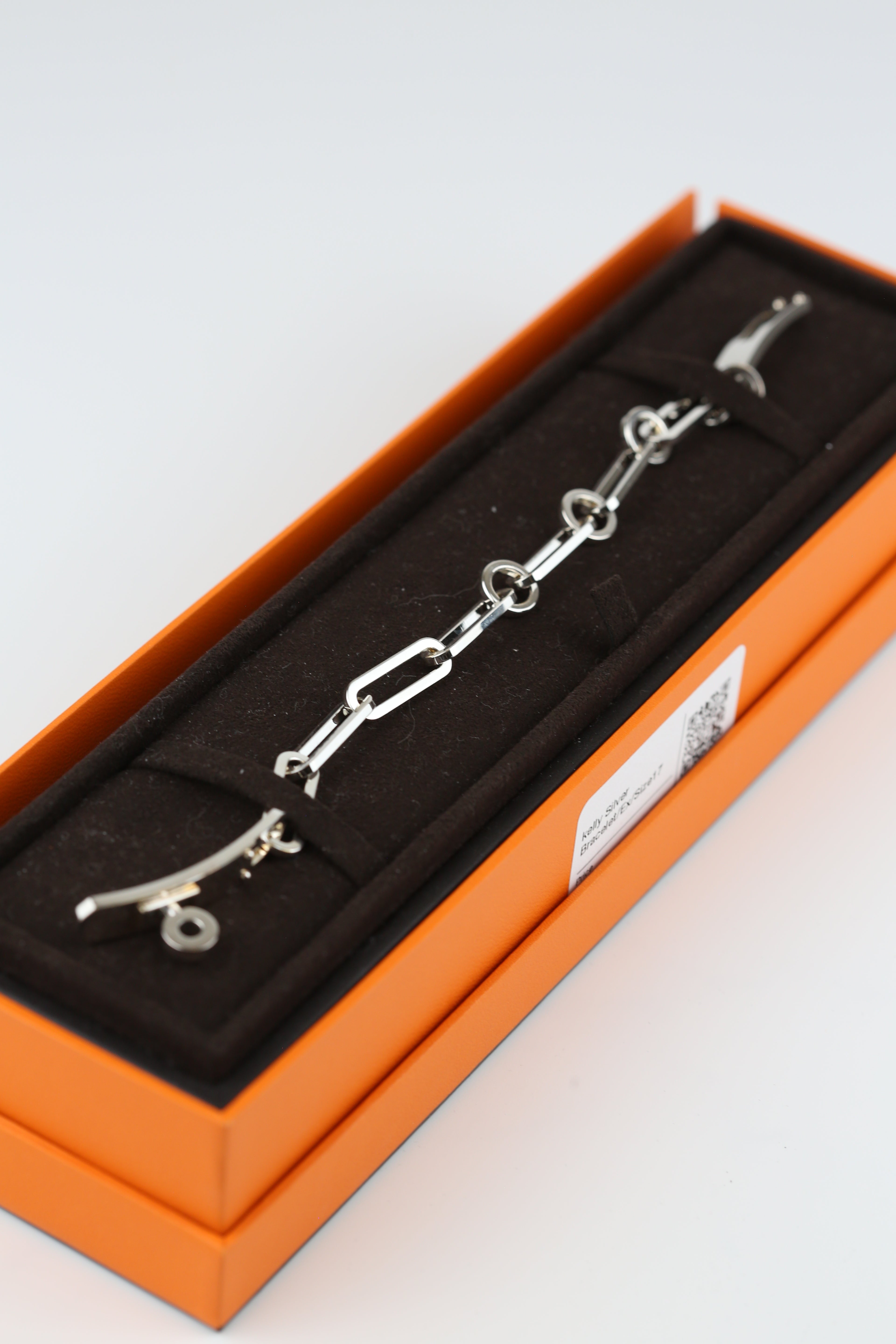 Hermes Kelly Silver Bracelet size 17