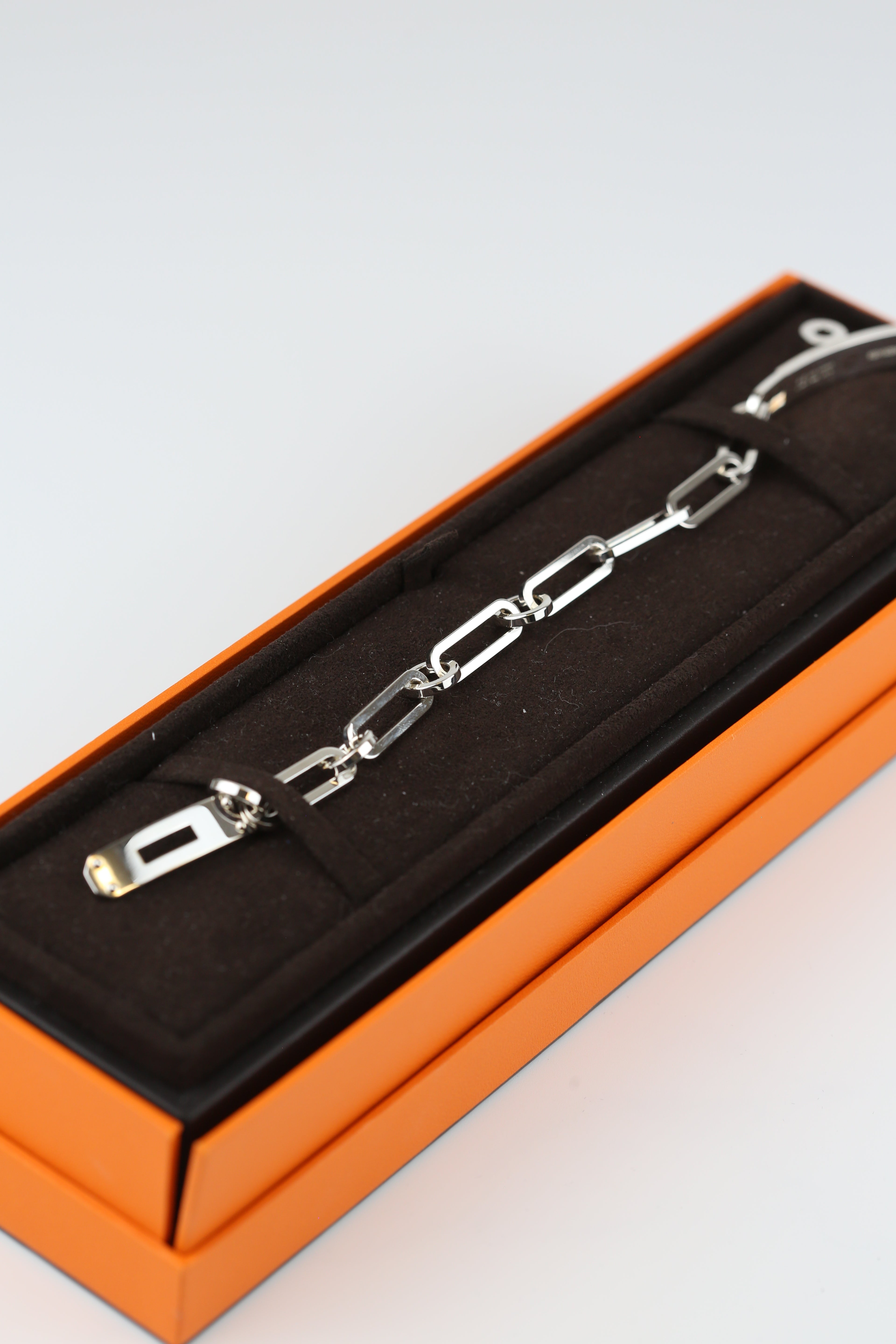Hermes Kelly Silver Bracelet size 17
