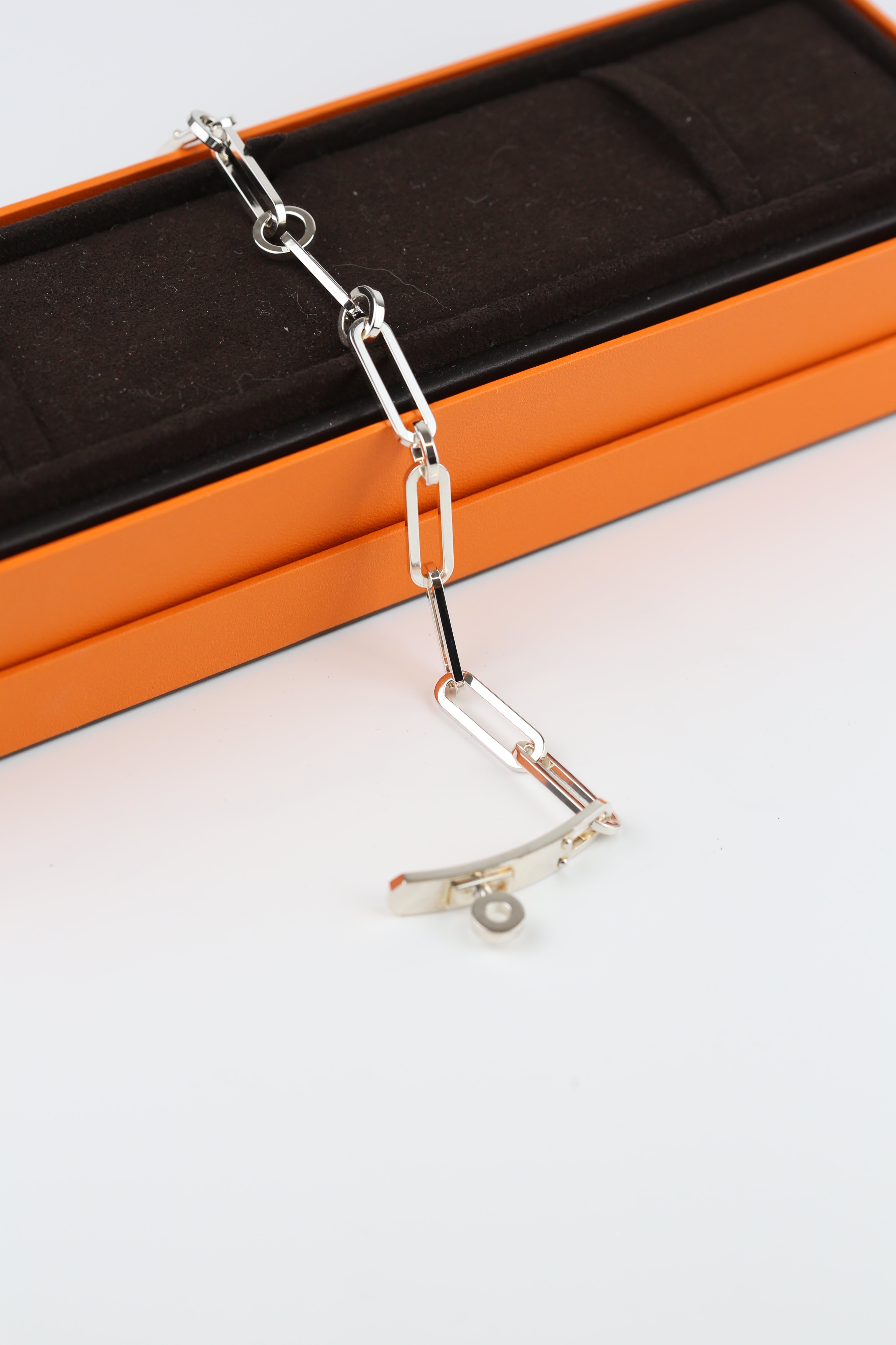 Hermes Kelly Silver Bracelet size 17