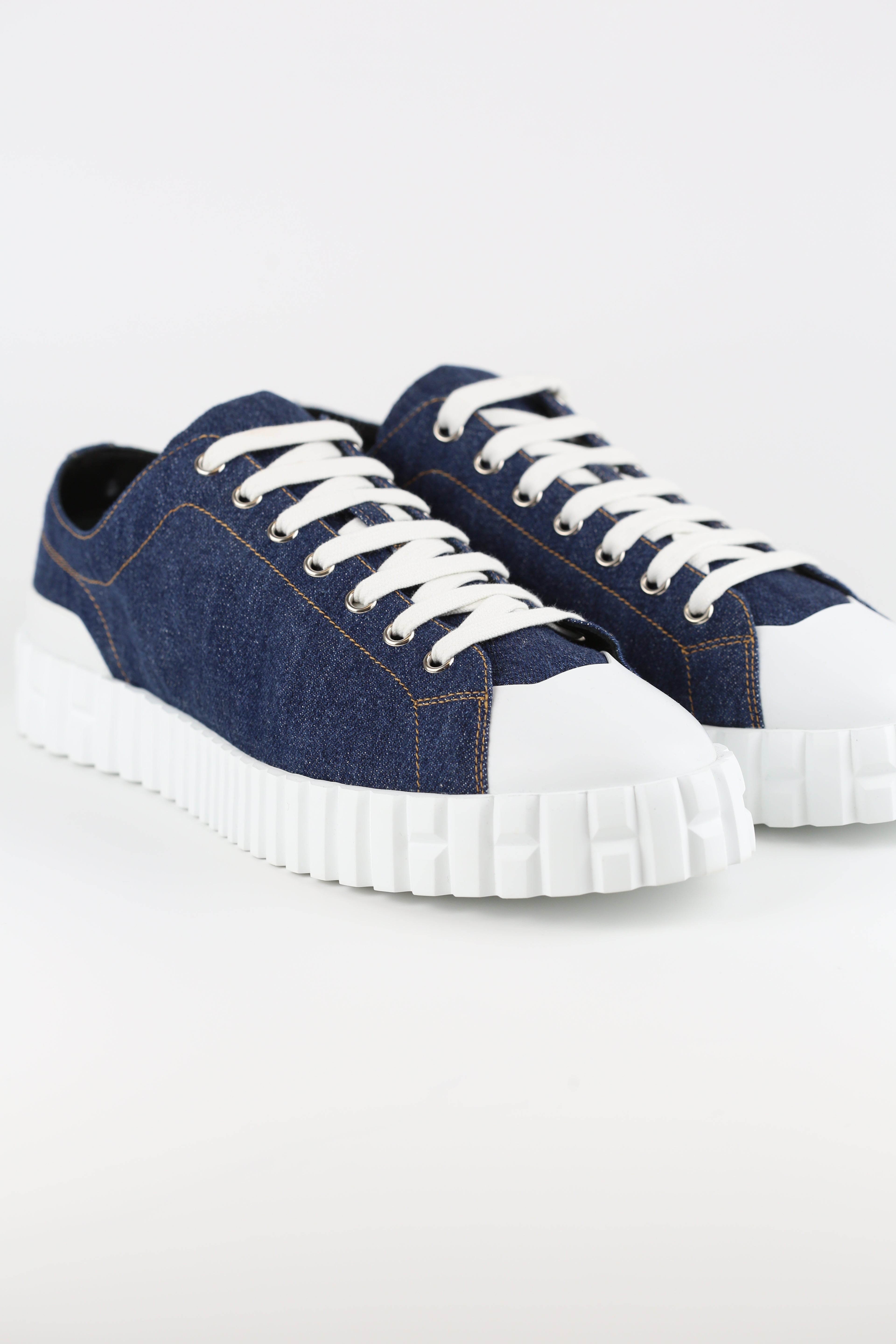 Hermes Men's Sneakers Denim Navy size 41.5