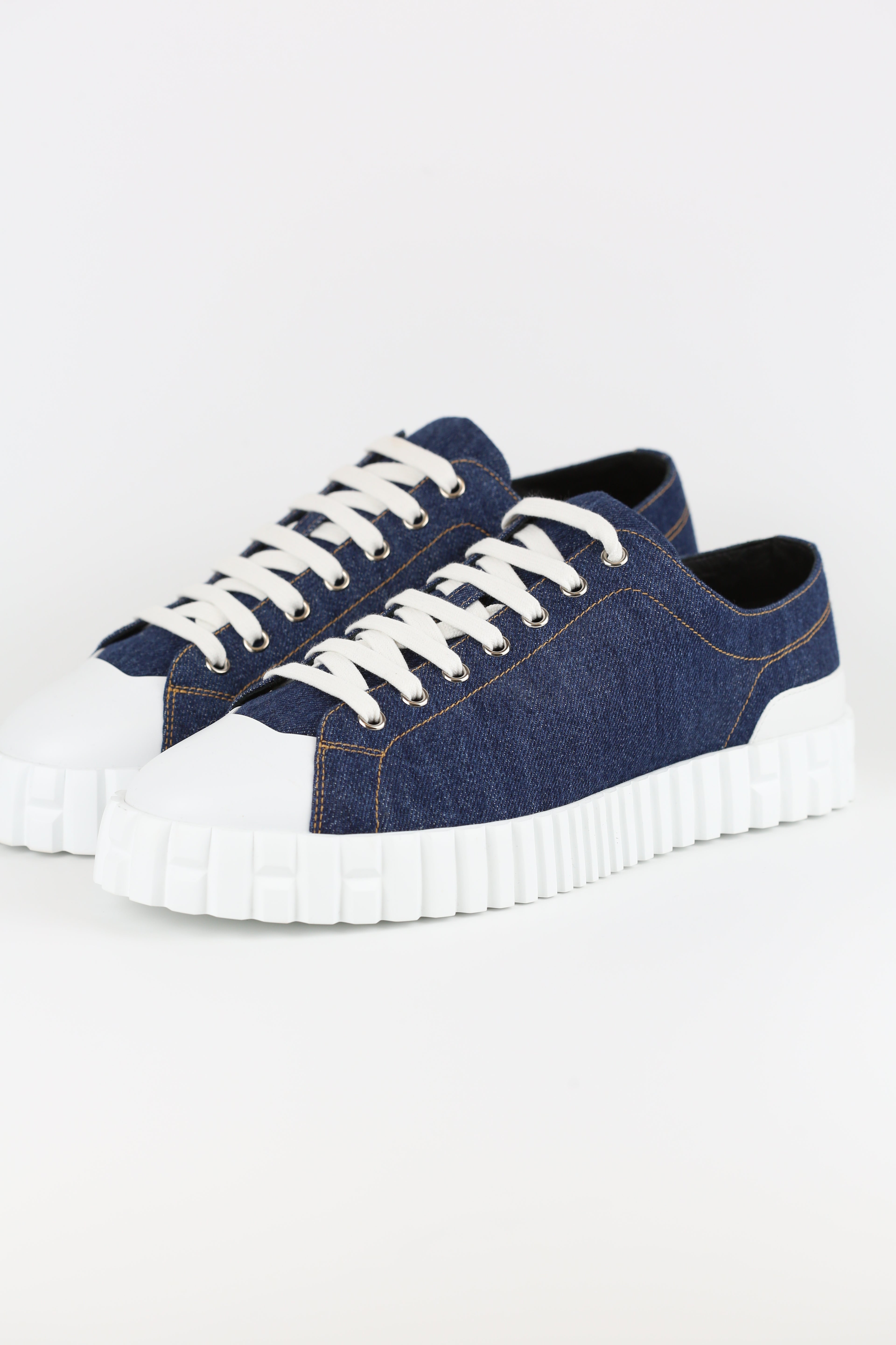 Hermes Men's Sneakers Denim Navy size 41.5