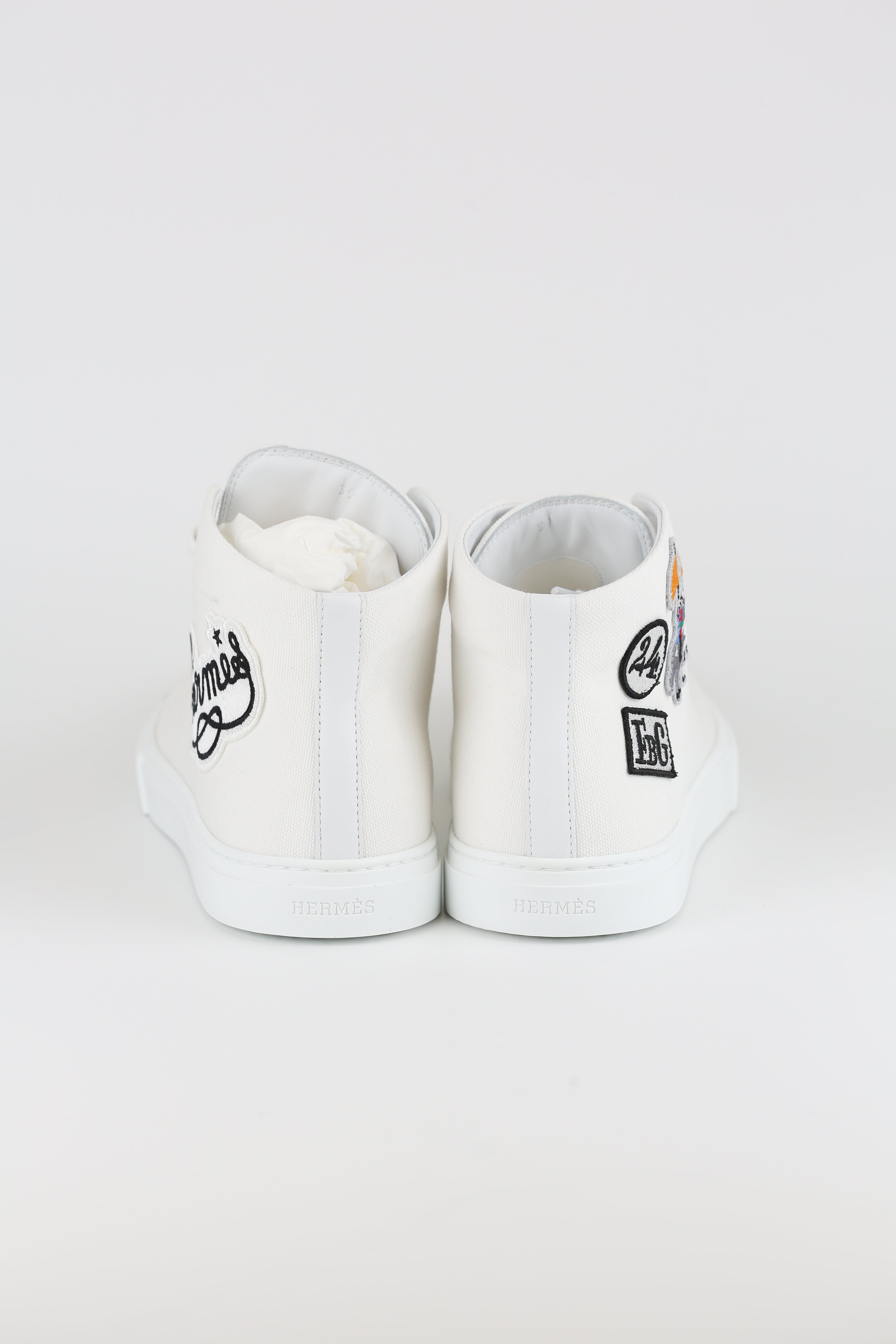 Hermes Women's Canvas shose white Size