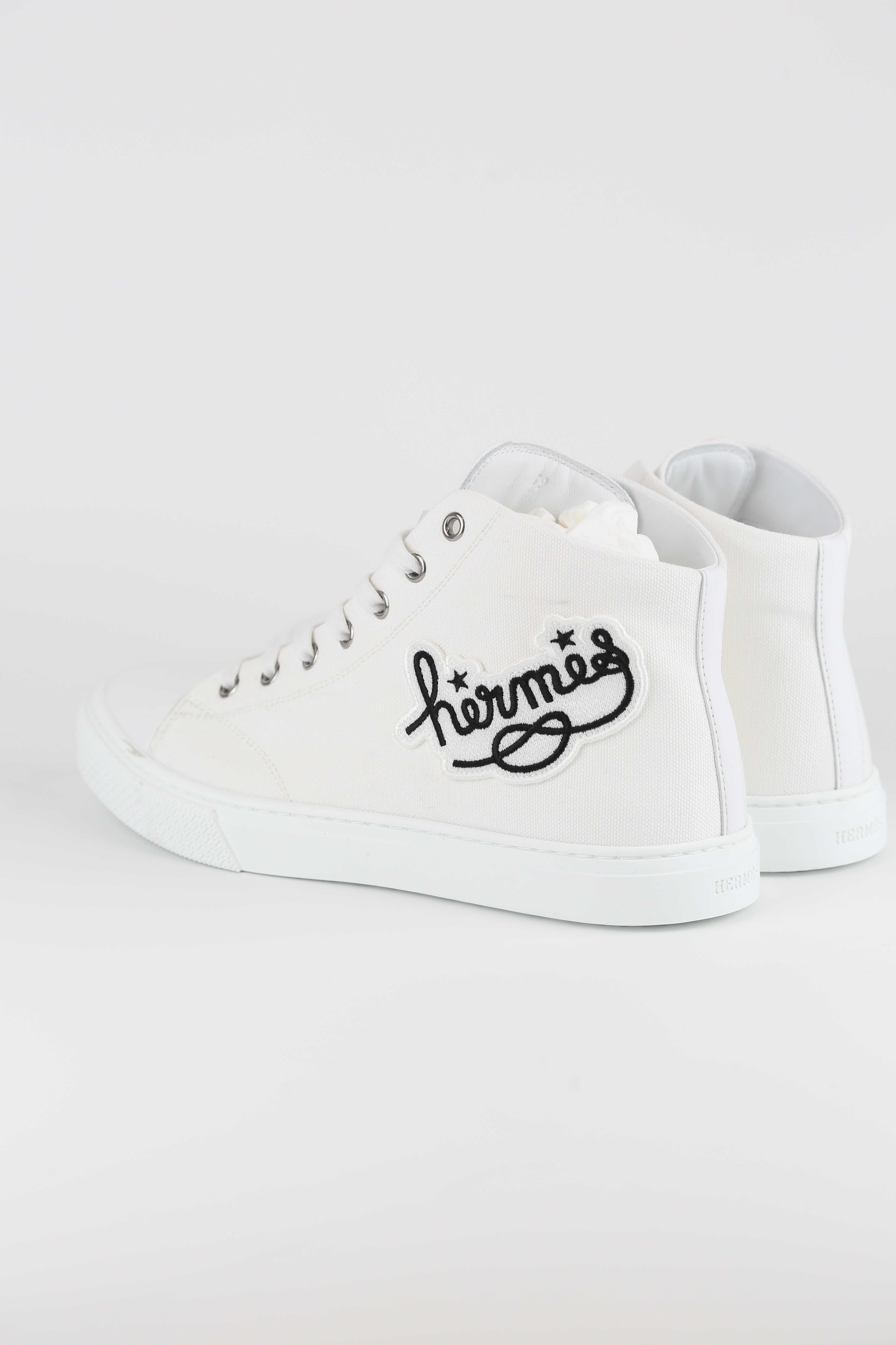 Hermes Women's Canvas shose white Size