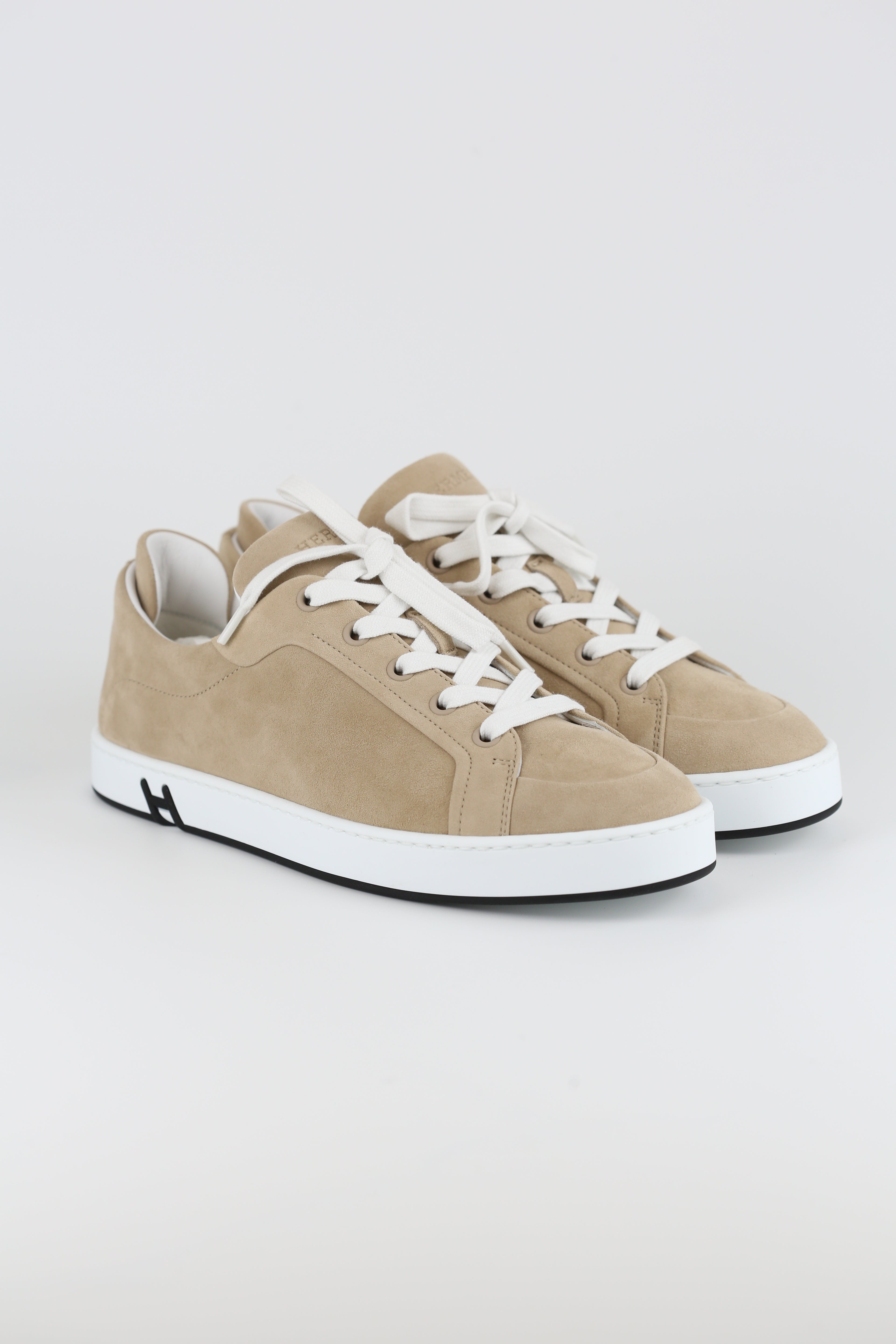 Hermes Women's Sneakers Suede Beige size