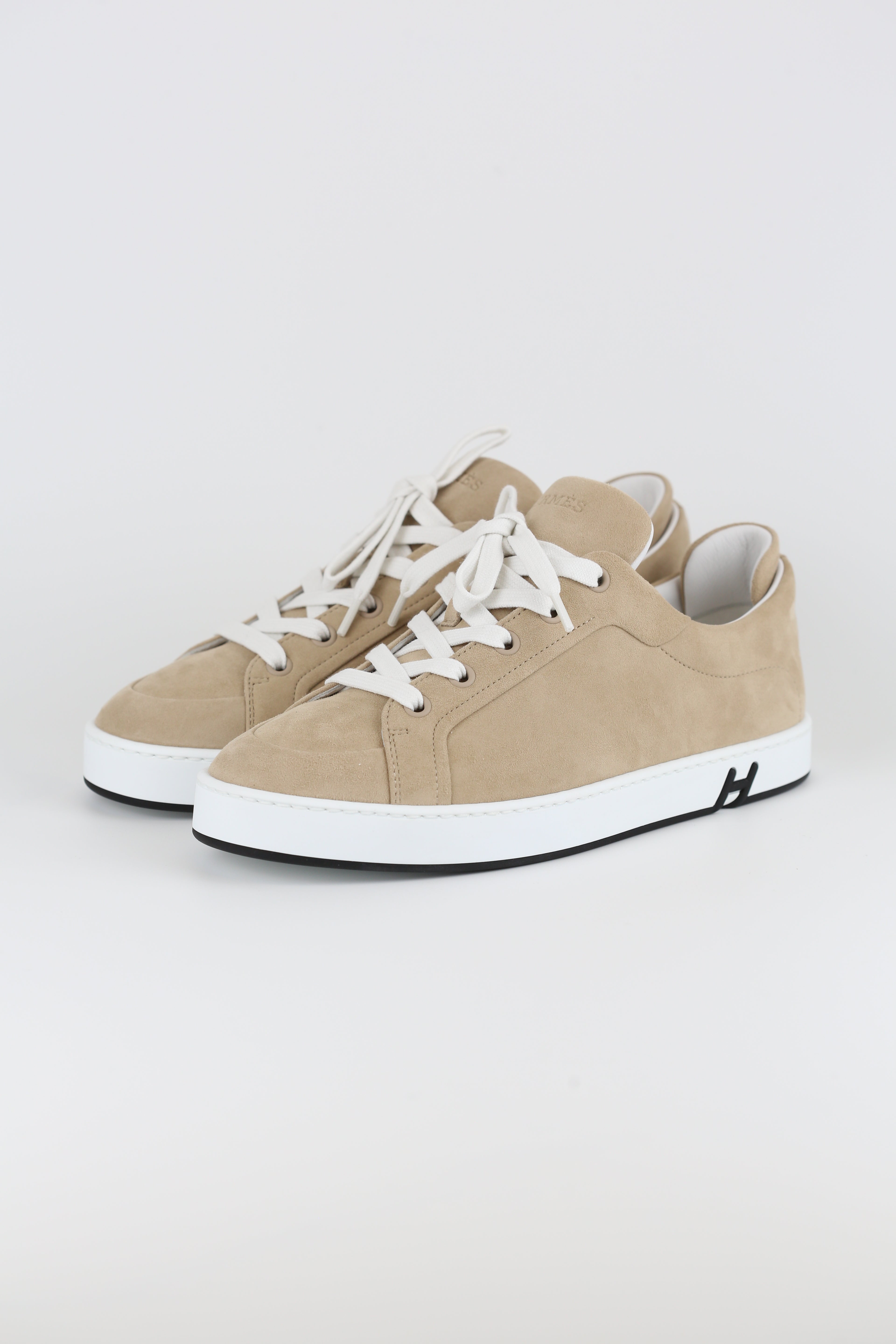 Hermes Women's Sneakers Suede Beige size