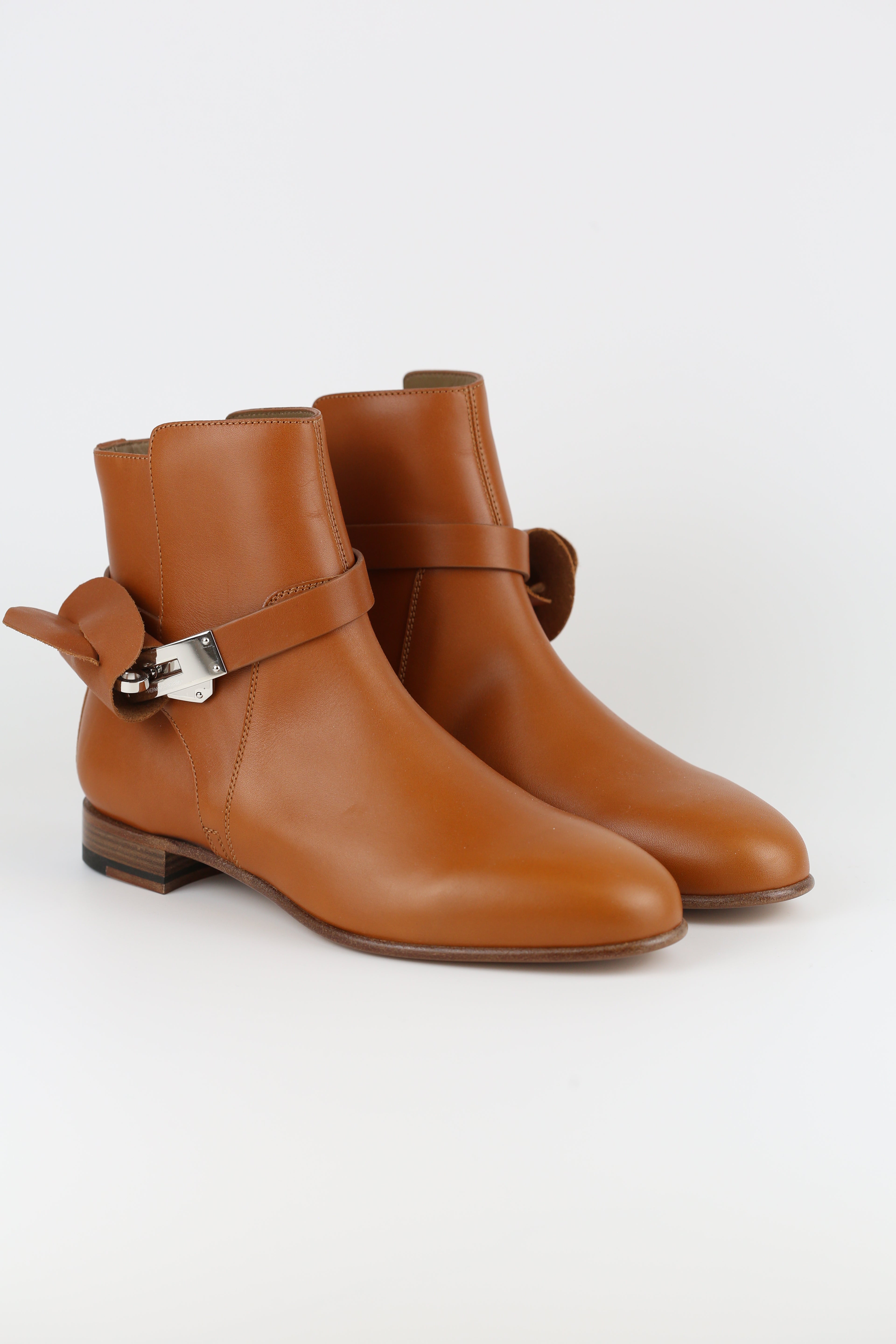 Hermes Women's short Boots Gold size