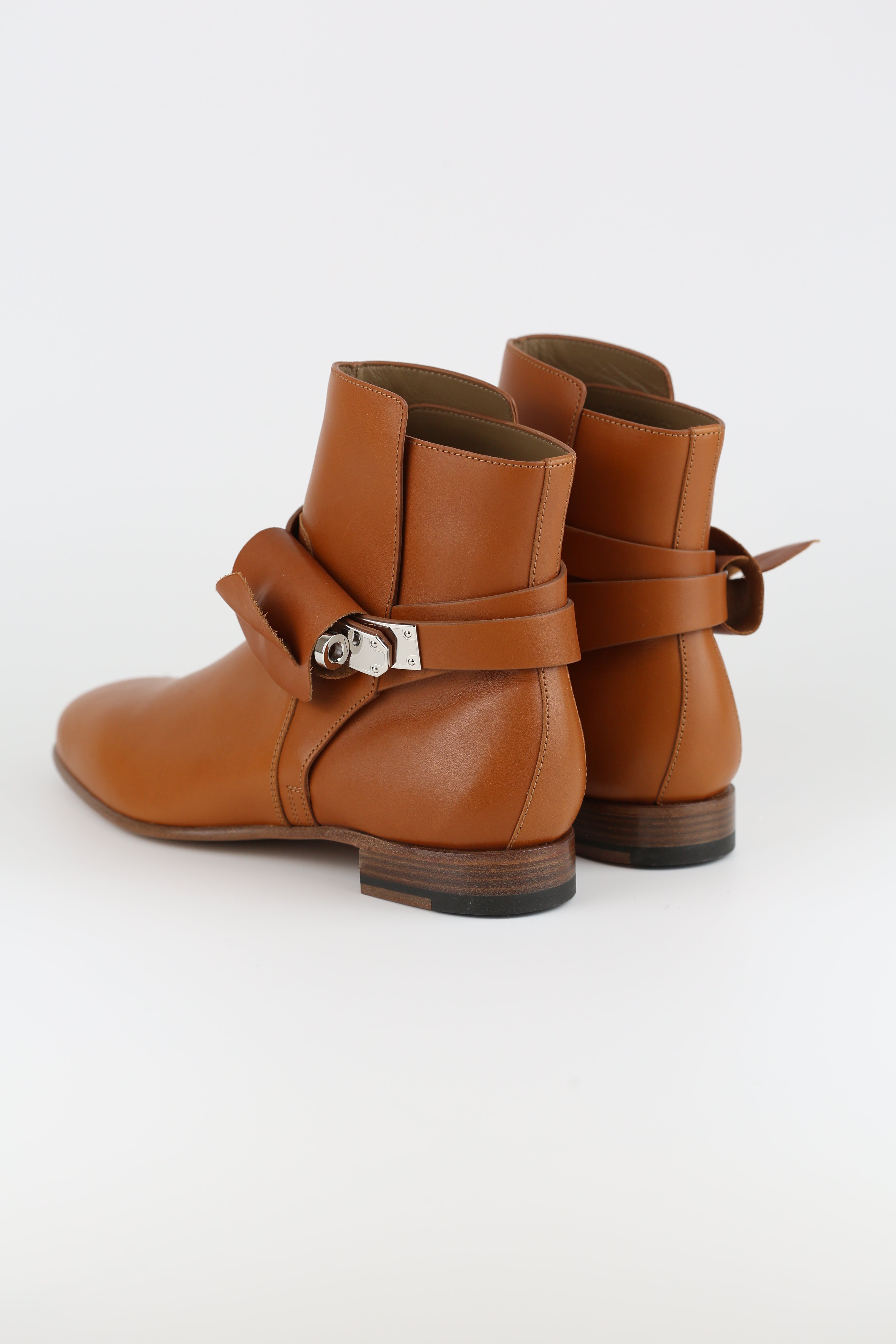 Hermes Women's short Boots Gold size