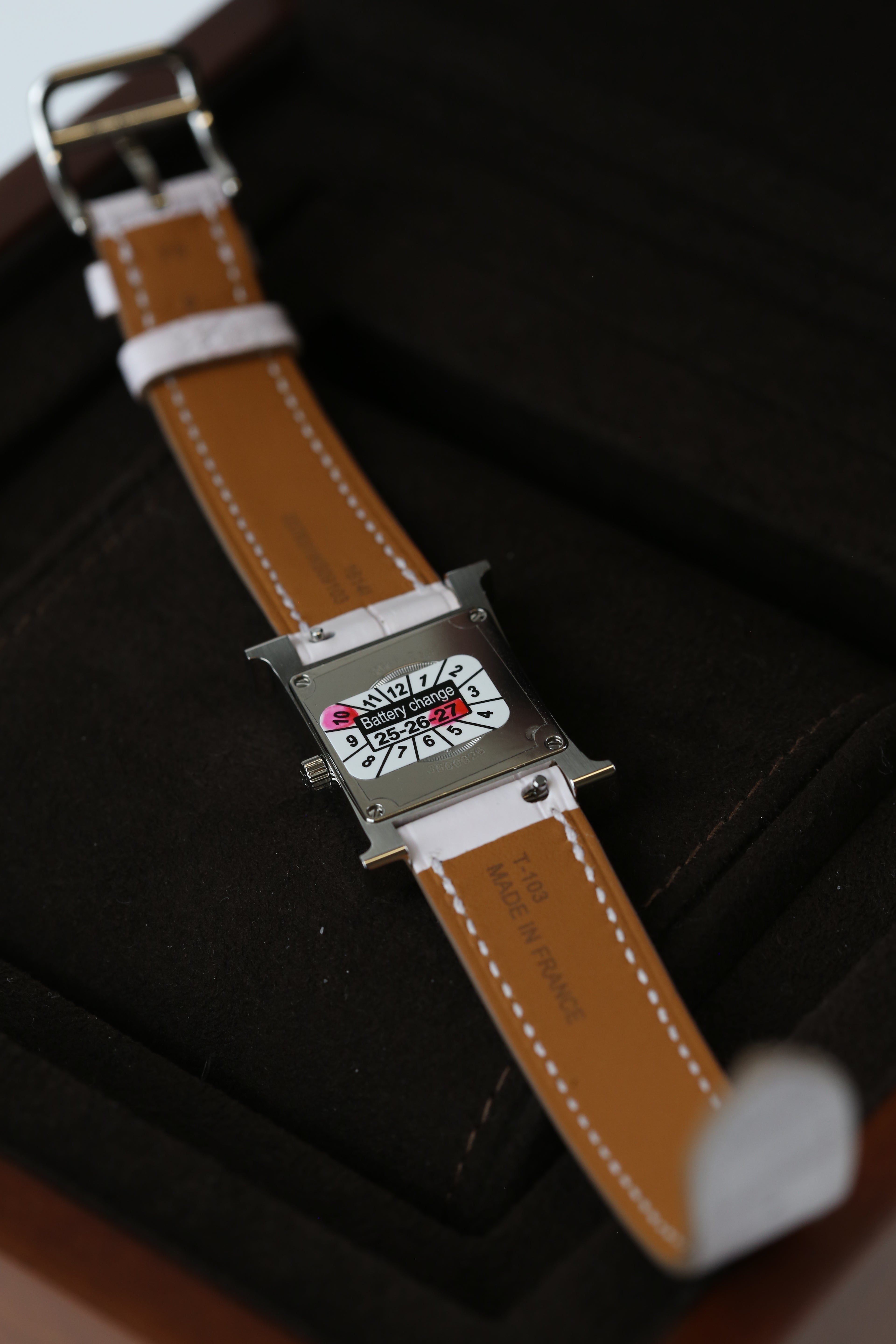 Hermes H Watch+ Extra Alligator leather strap
