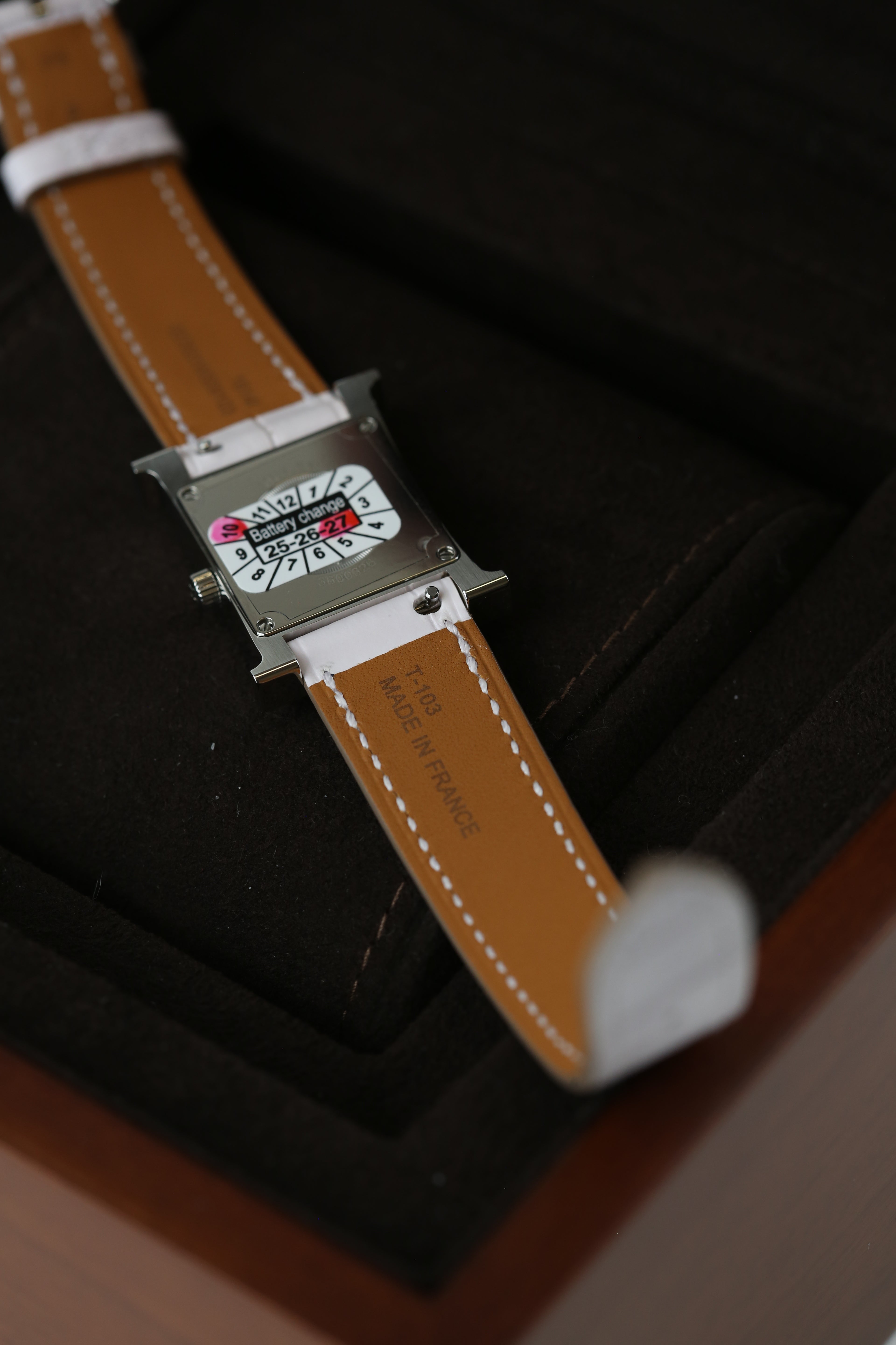 Hermes H Watch+ Extra Alligator leather strap